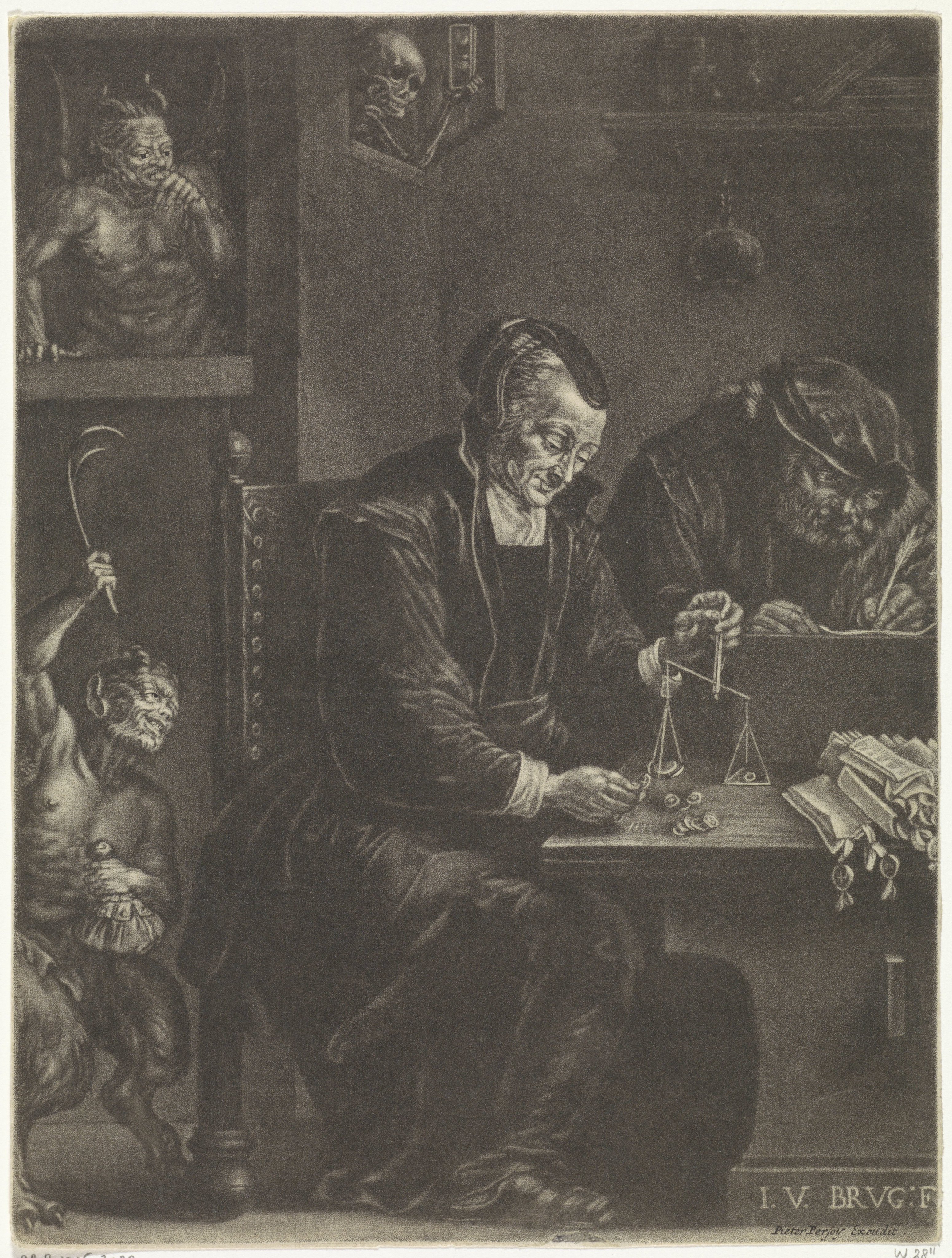 Goudweegster (variant met twee duivels)