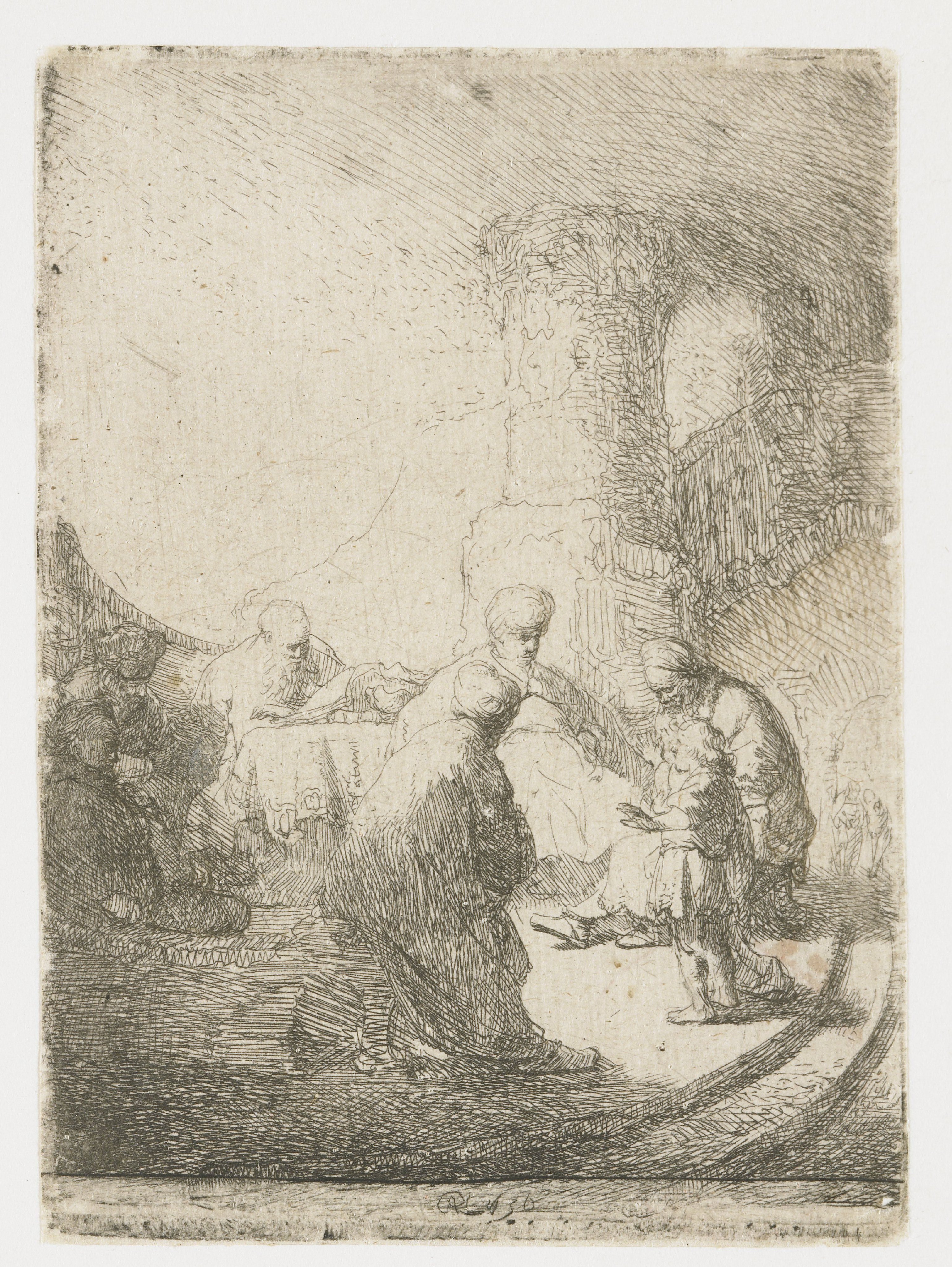 Christ disputing with the Doctors: small plate