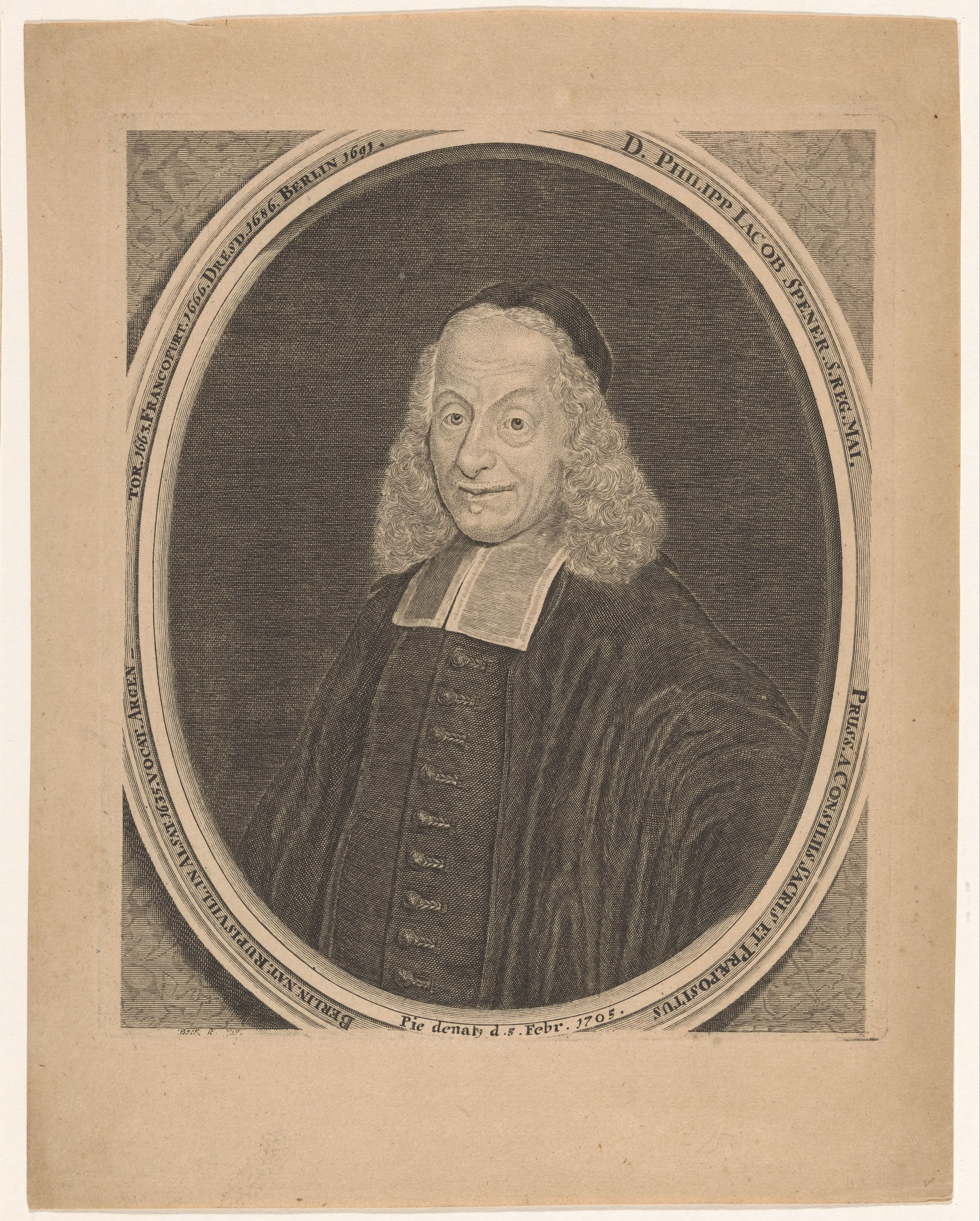 Portret van Philipp Jacob Spener
