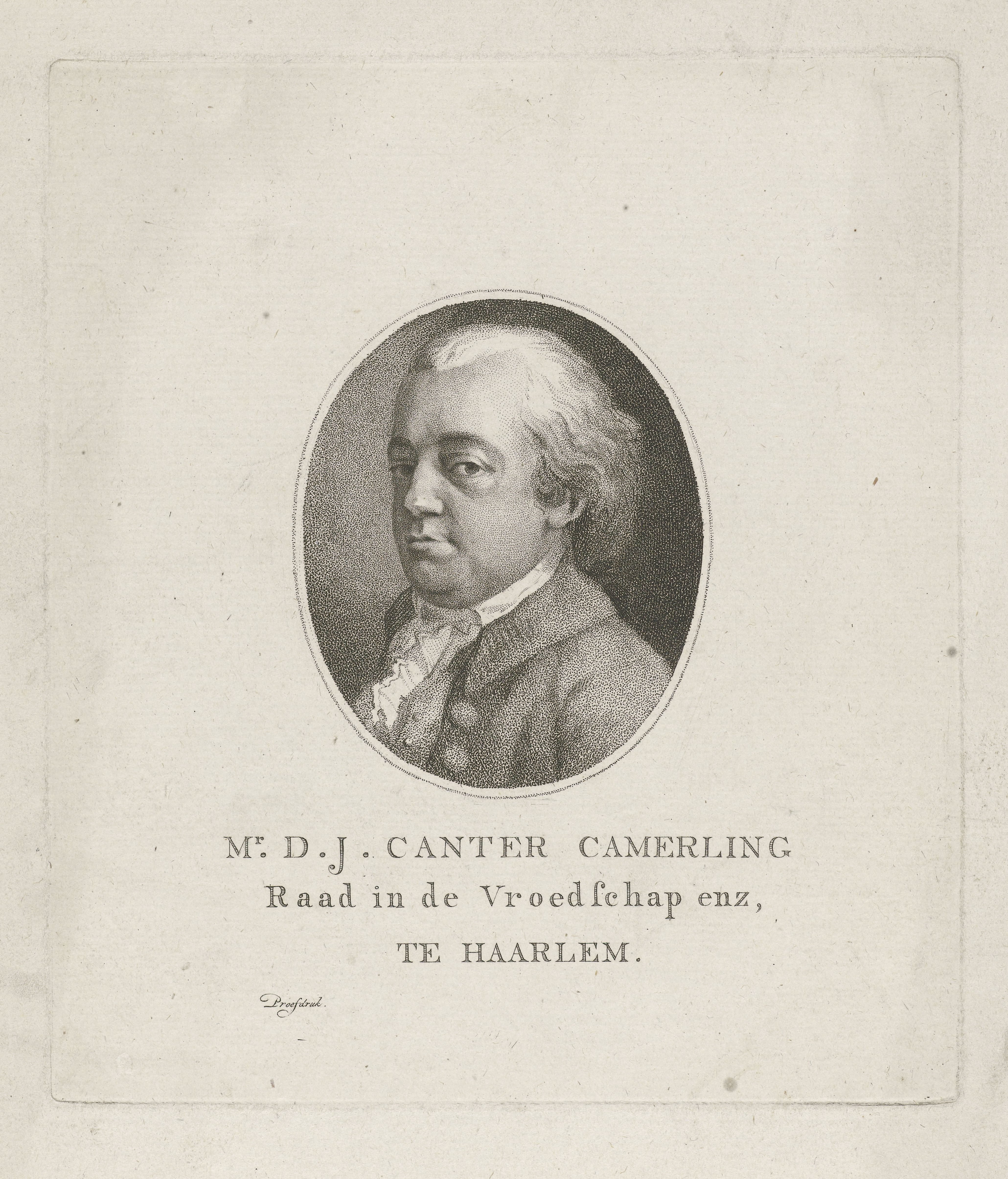 Portret van Daniël Jacobus Canter Camerling