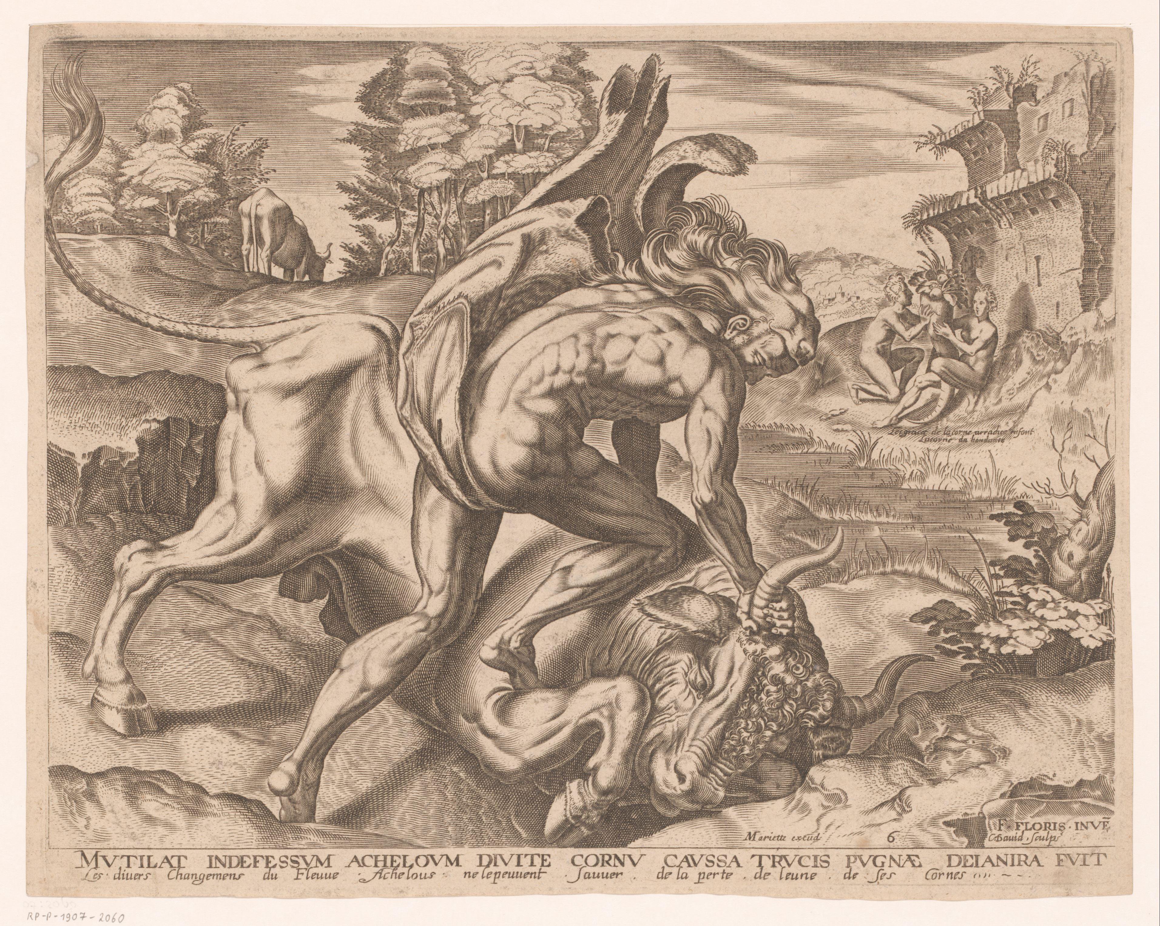 Hercules bedwingt de stier van Kreta