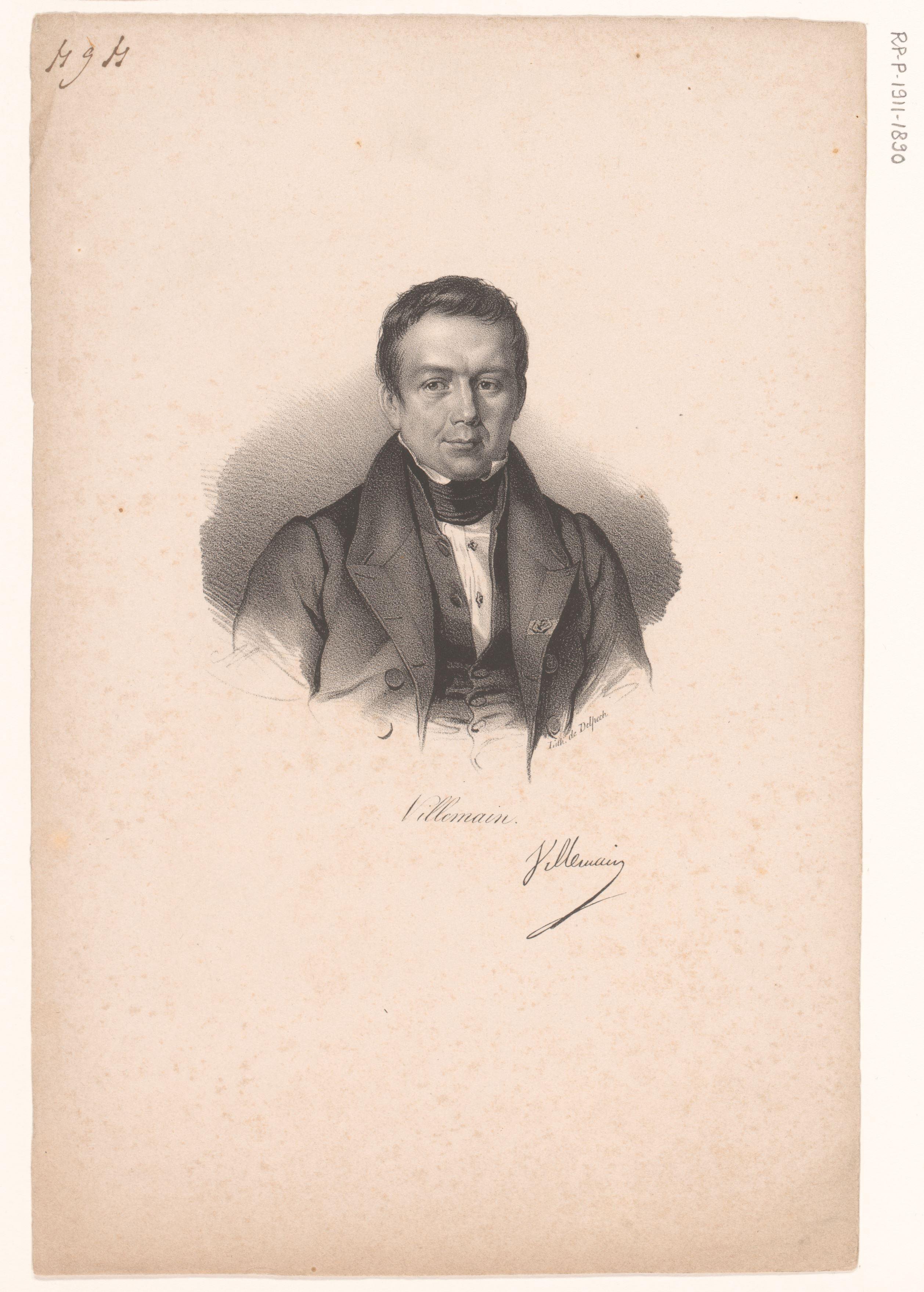 Portret van Abel François Villemain