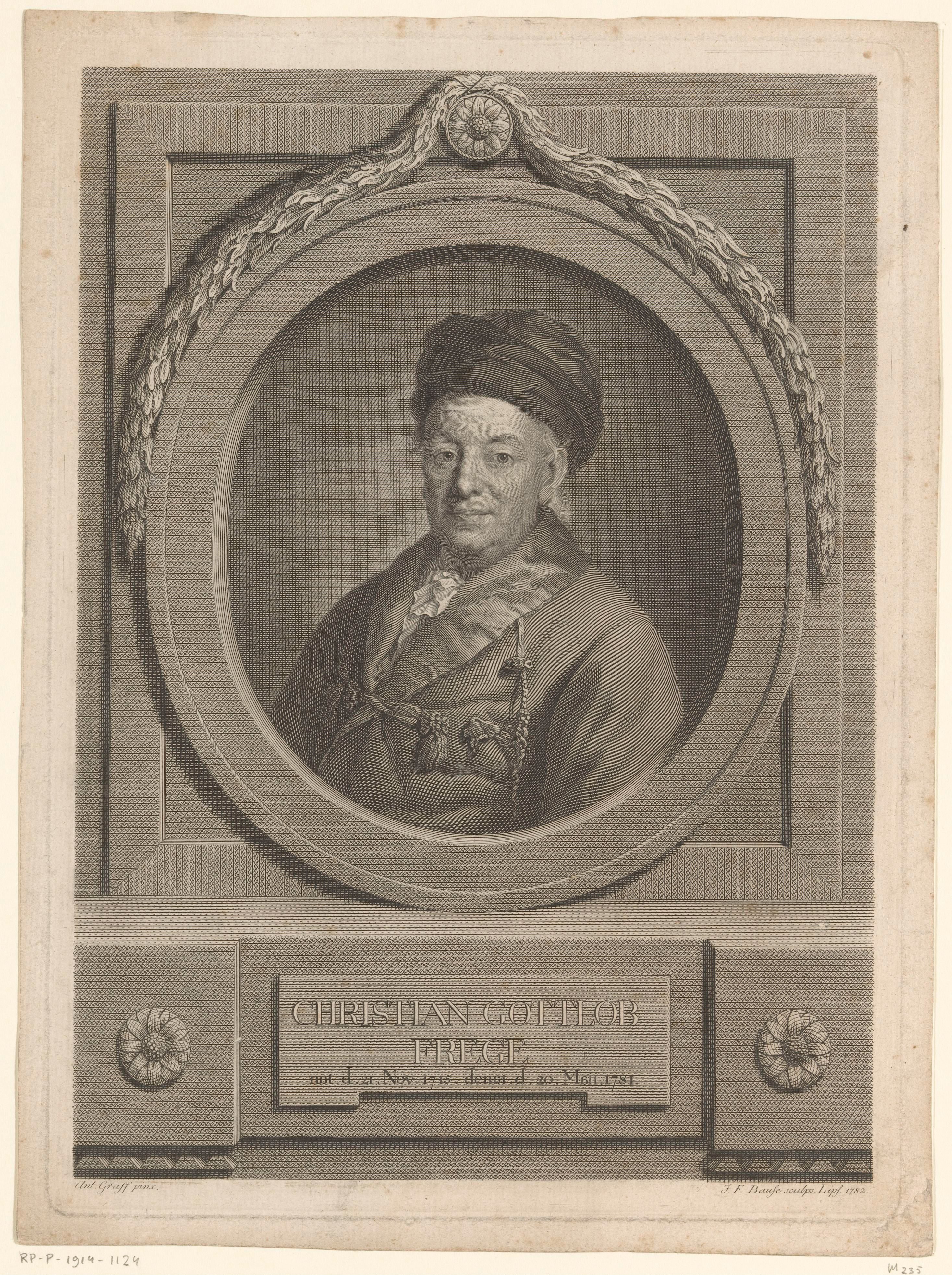 Portret van Christian Gottlob Frege