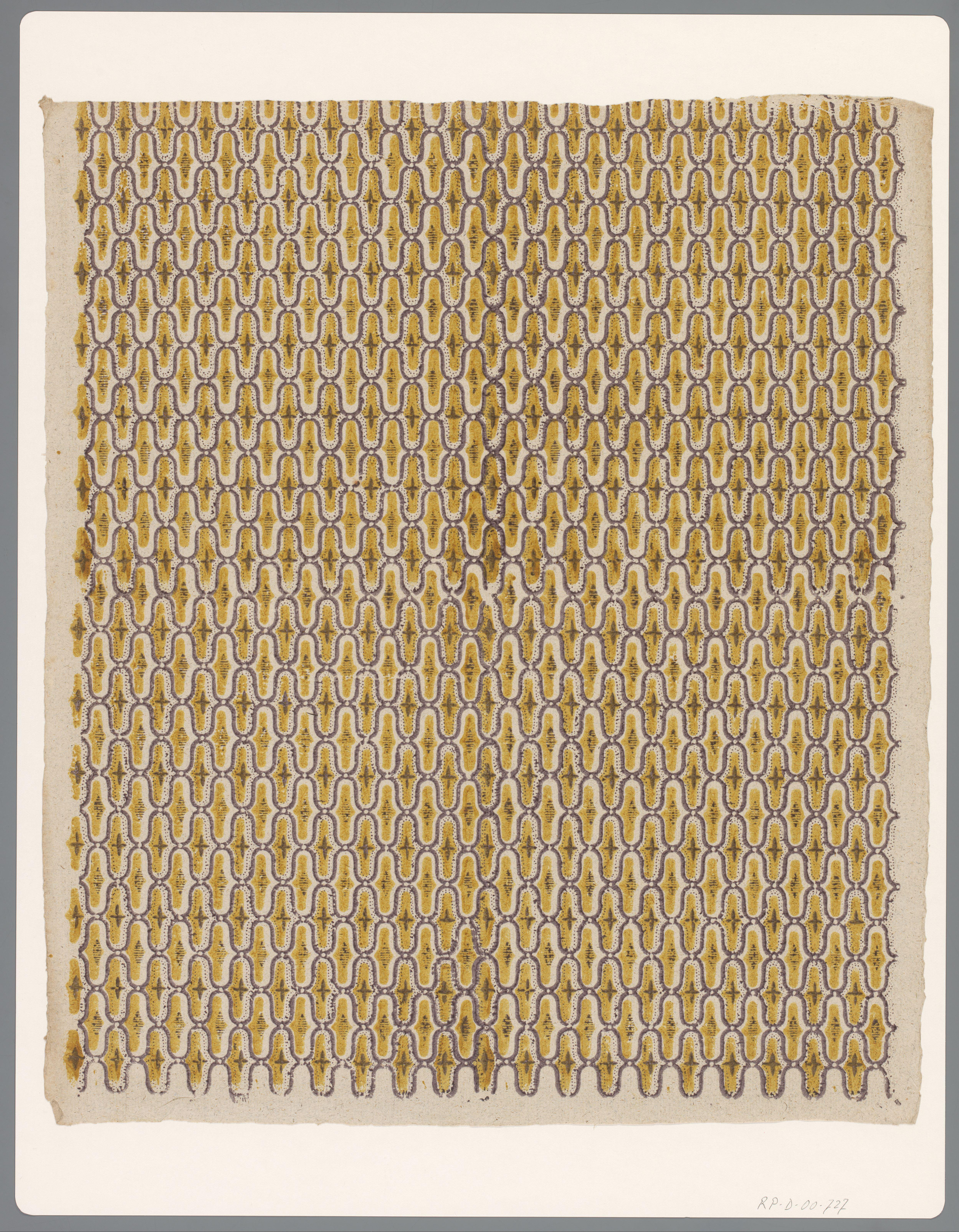 Blad met banenpatroon van golvende lijnen