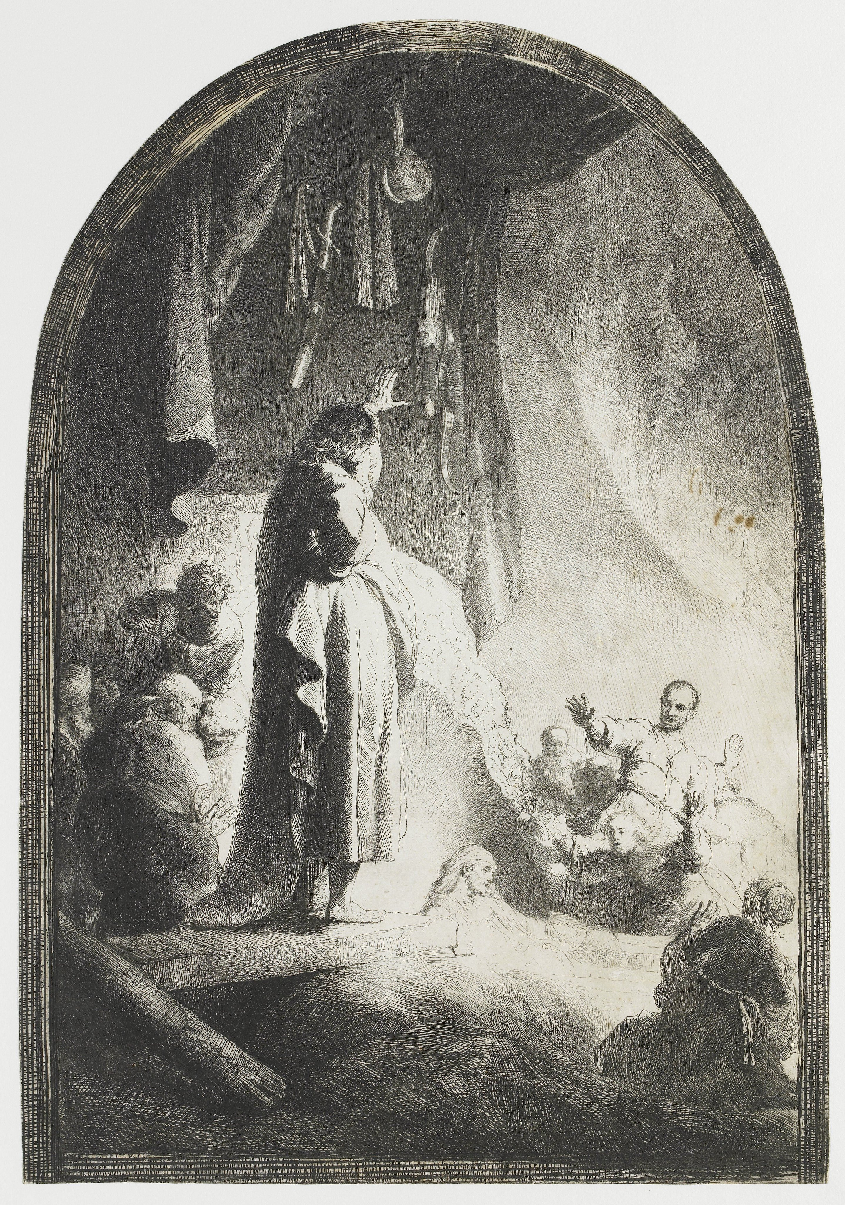 The raising of Lazarus: the larger plate
