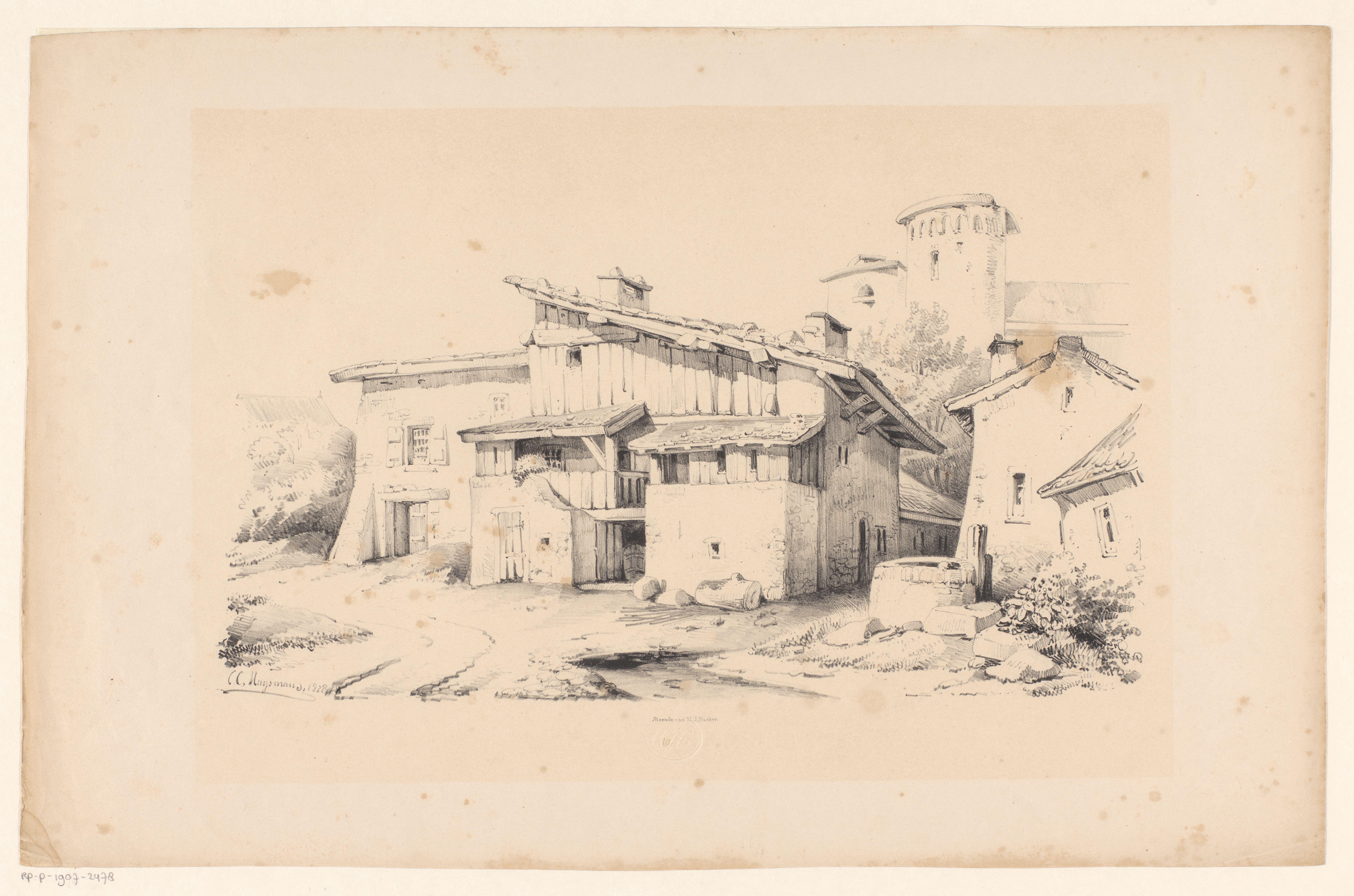 Huizen en toren