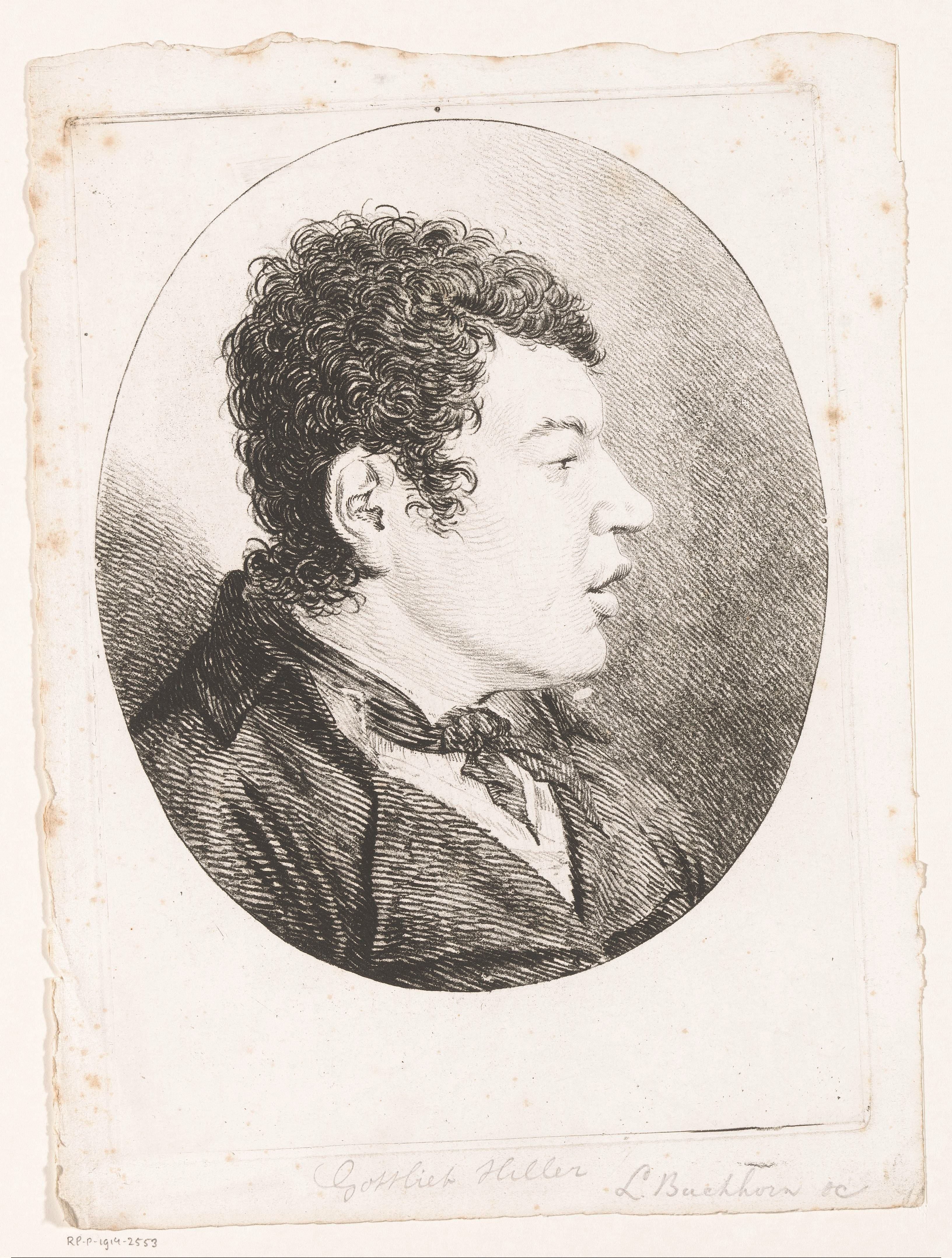Portret van Gottlieb Hiller