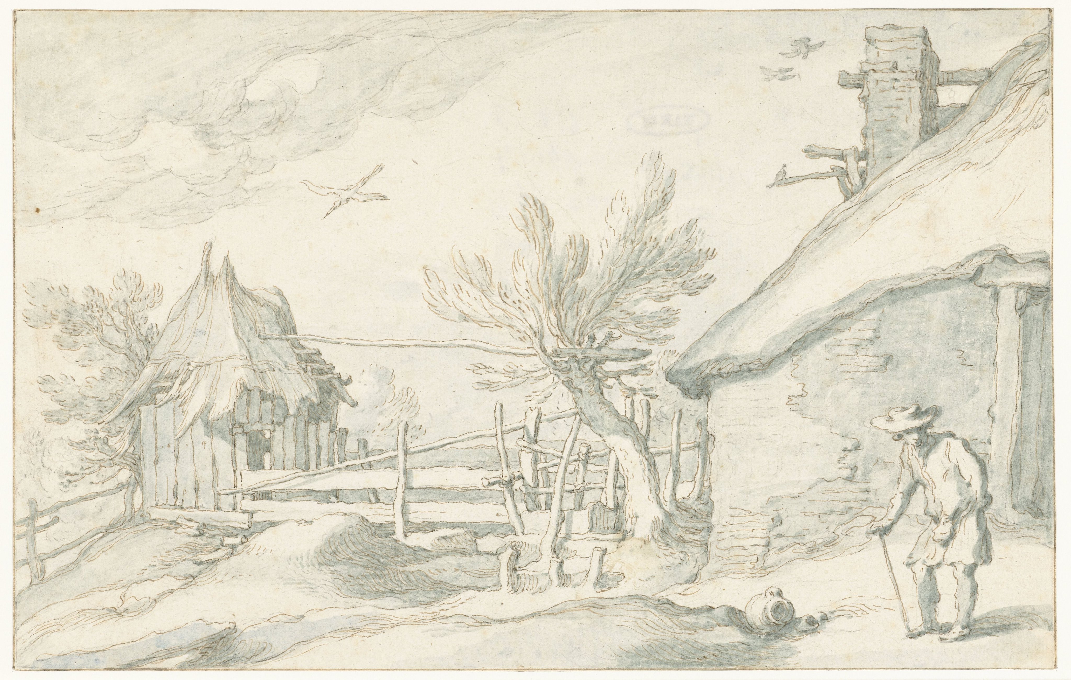 Erf met boerderij en schuur
