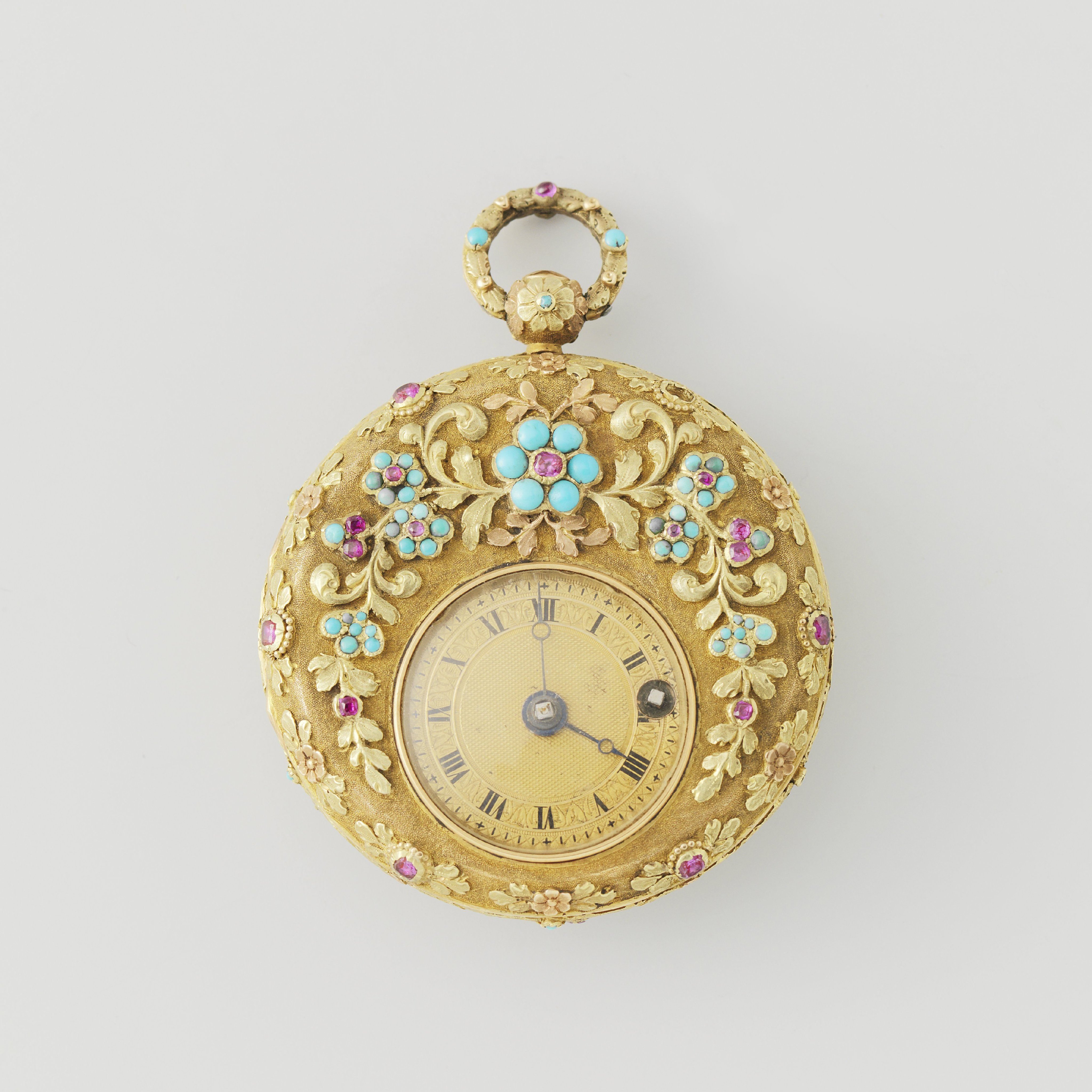Horloge met bloemen