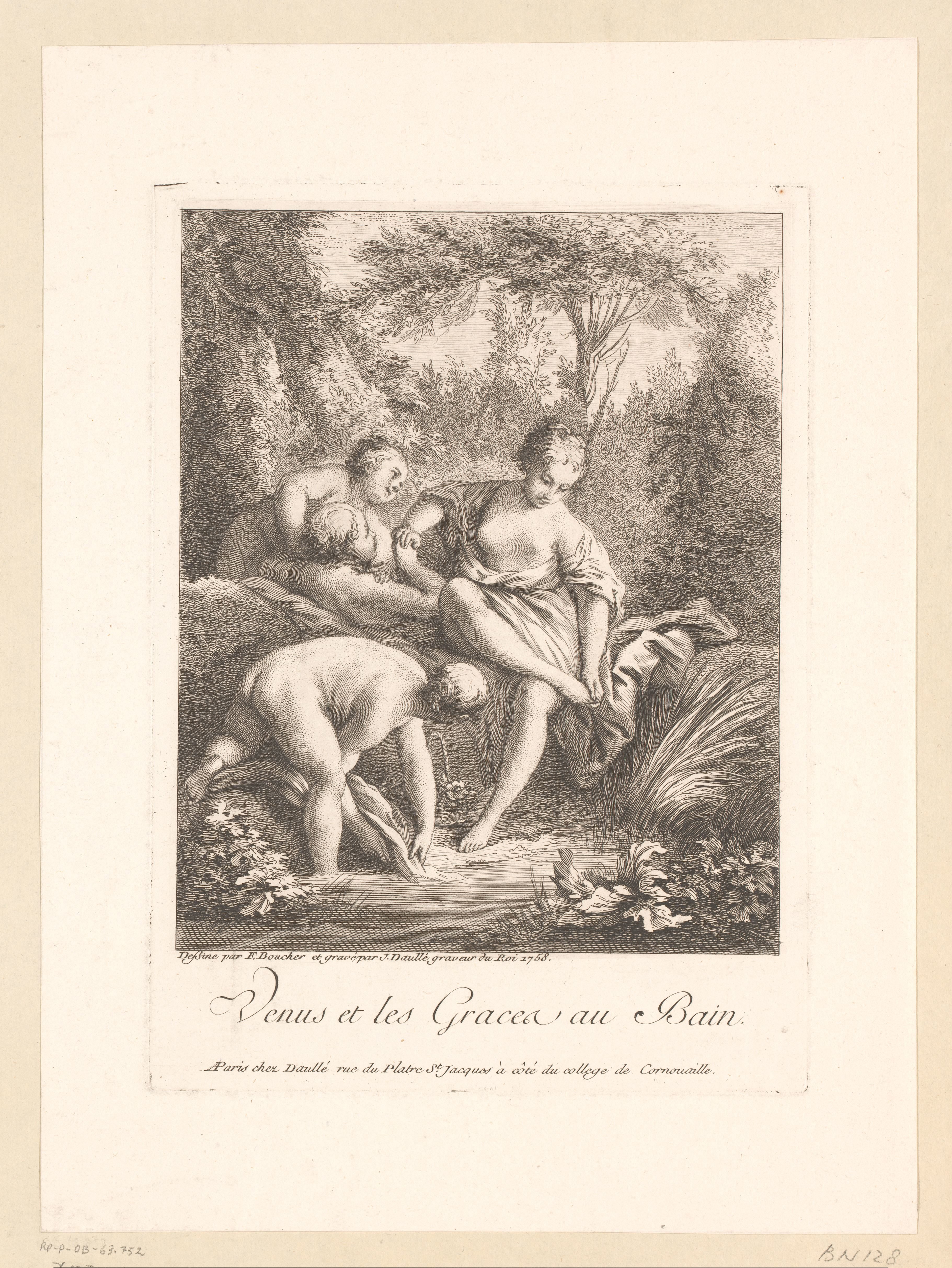Badende Venus en haar gratiën