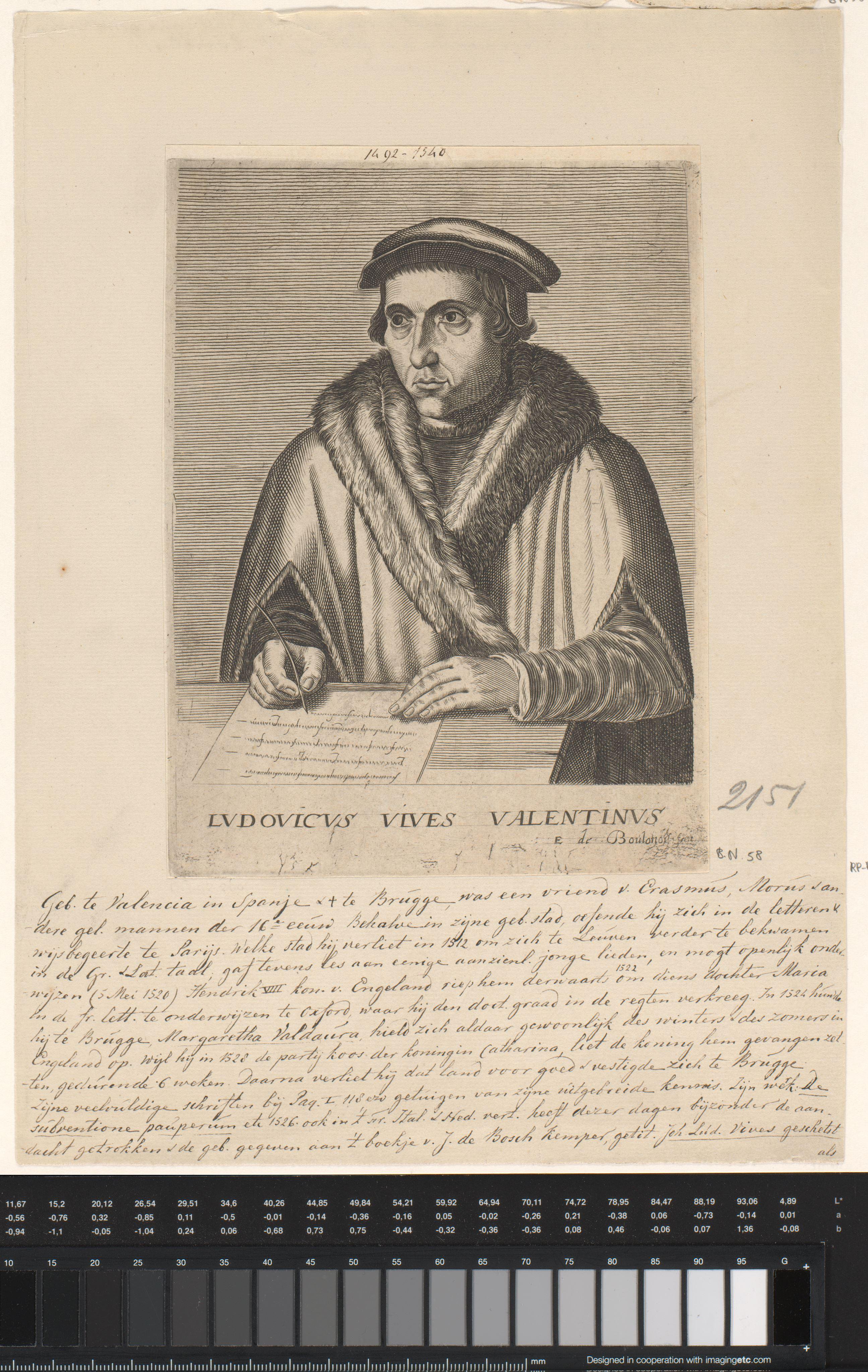 Portret van Juan Luis Vives