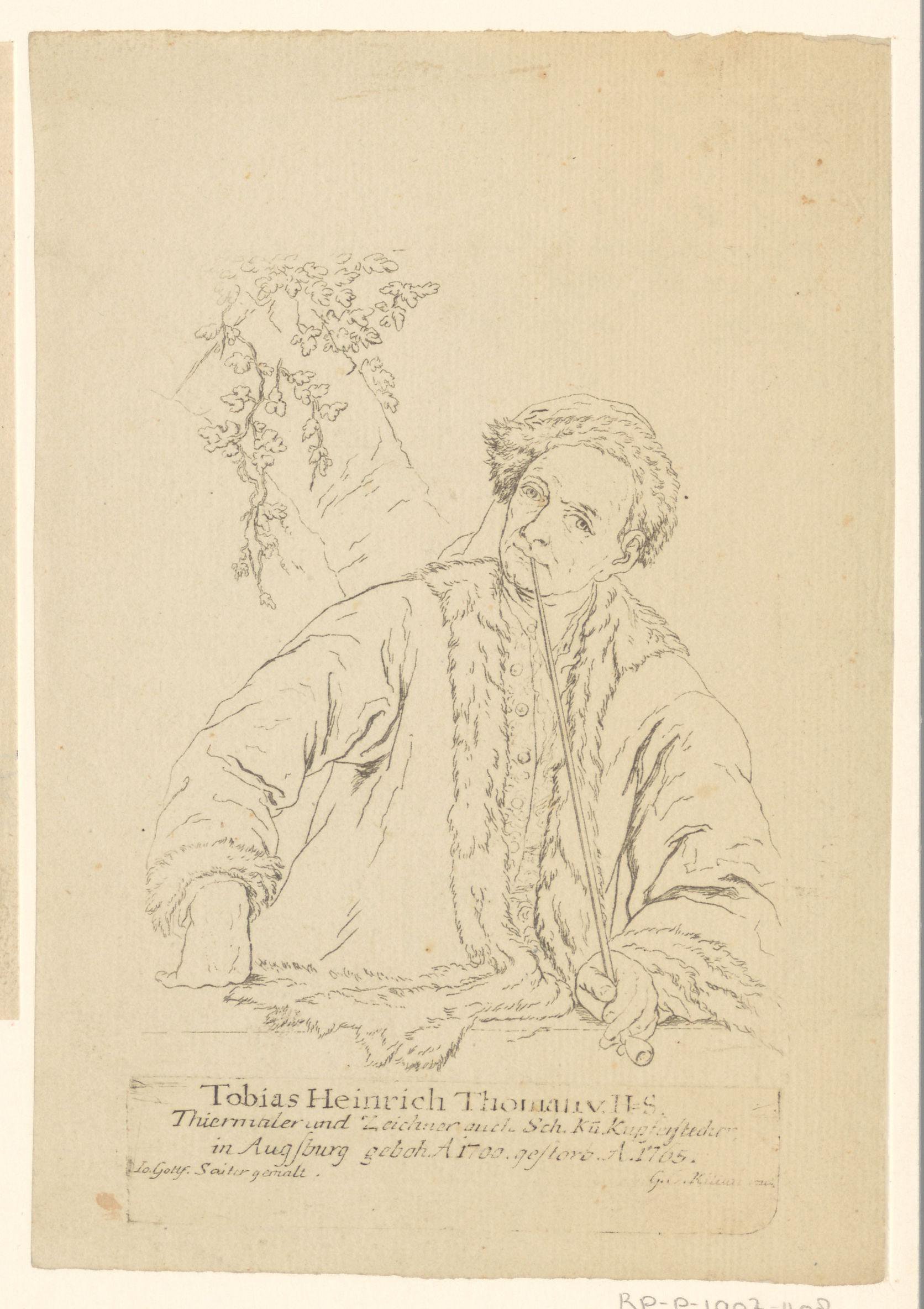 Portret van Tobias Heinrich Thomann von Hagelstein