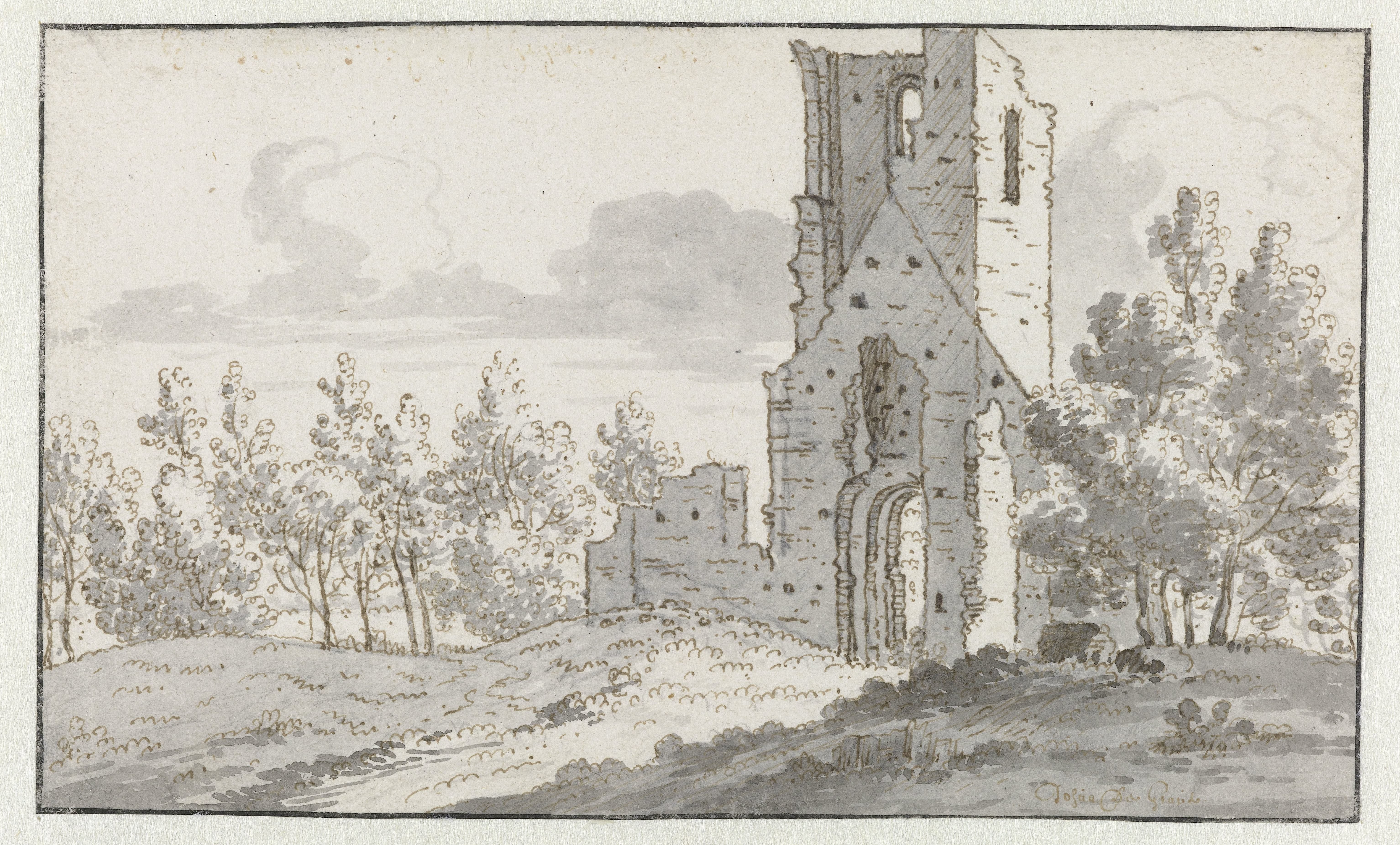The Ruin of the Chapel of Eik en Duinen near The Hague