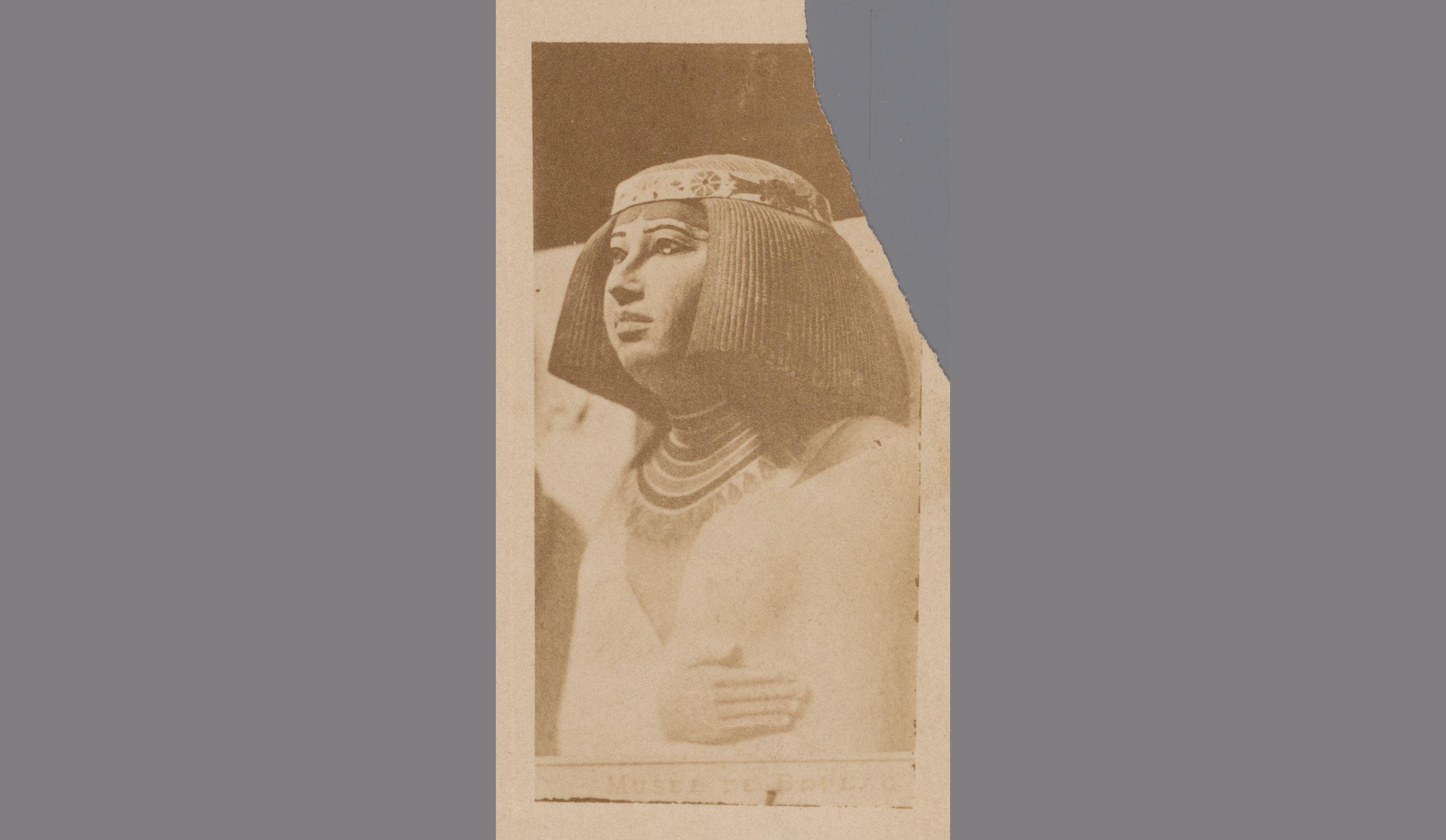 Detail van een Egyptische sculptuur