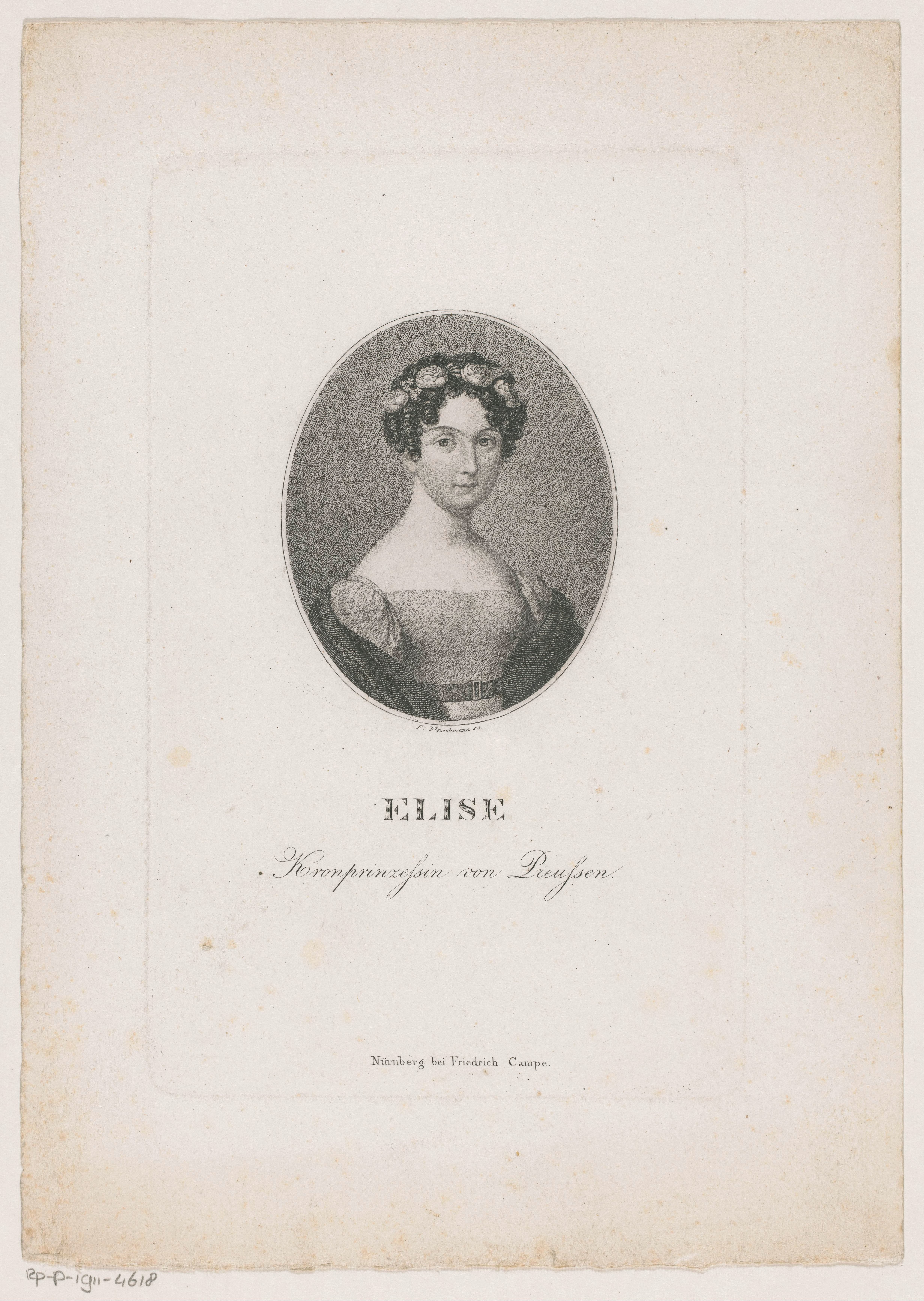 Portret van Elisabeth Ludovika