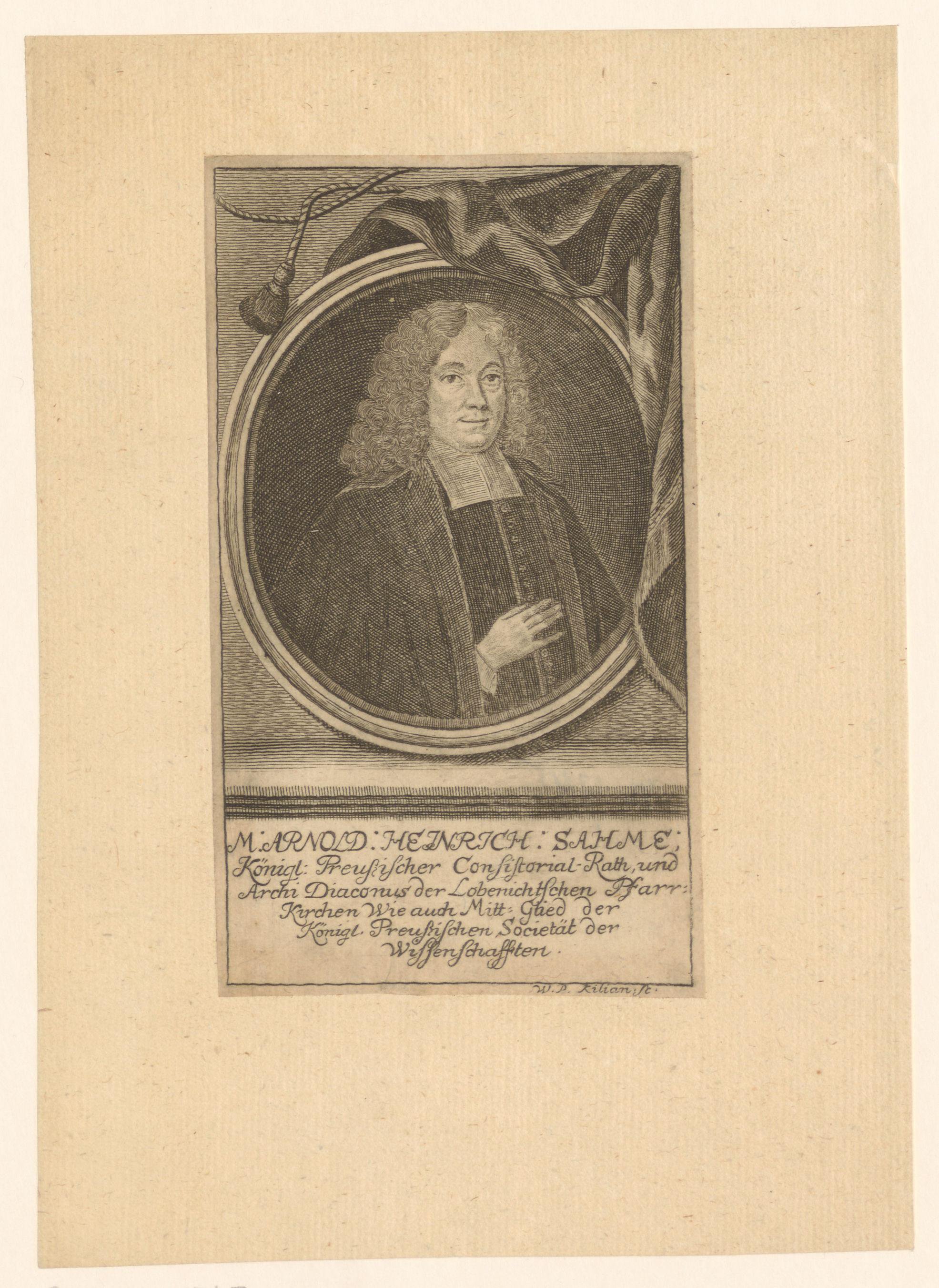 Portret van Arnold Heinrich Sahme