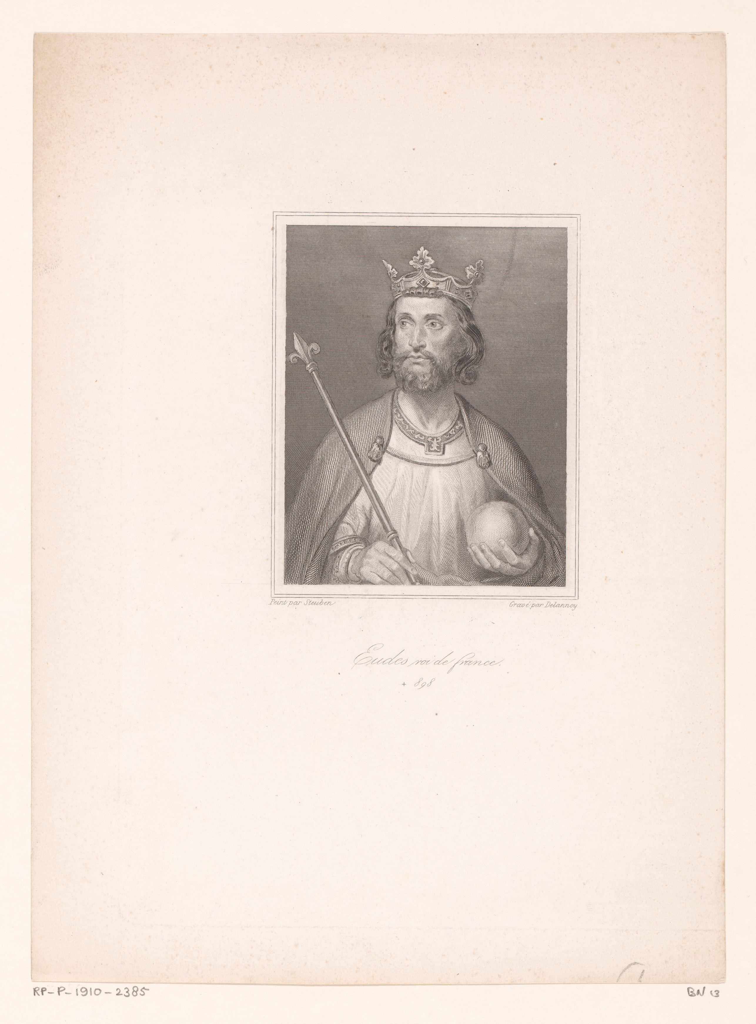 Portret van Odo I, koning van West-Francië