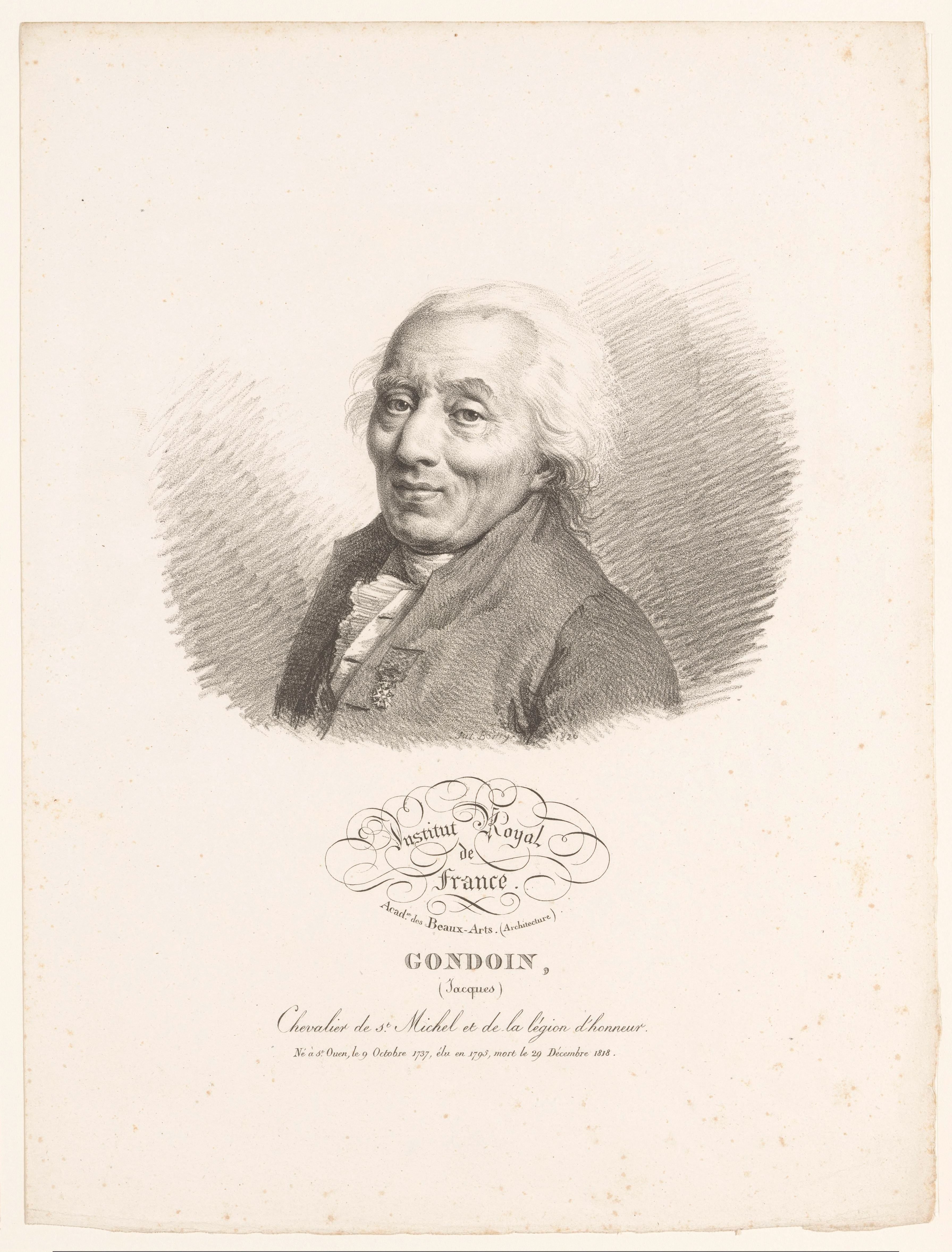 Portret van de architect Jacques Gondouin