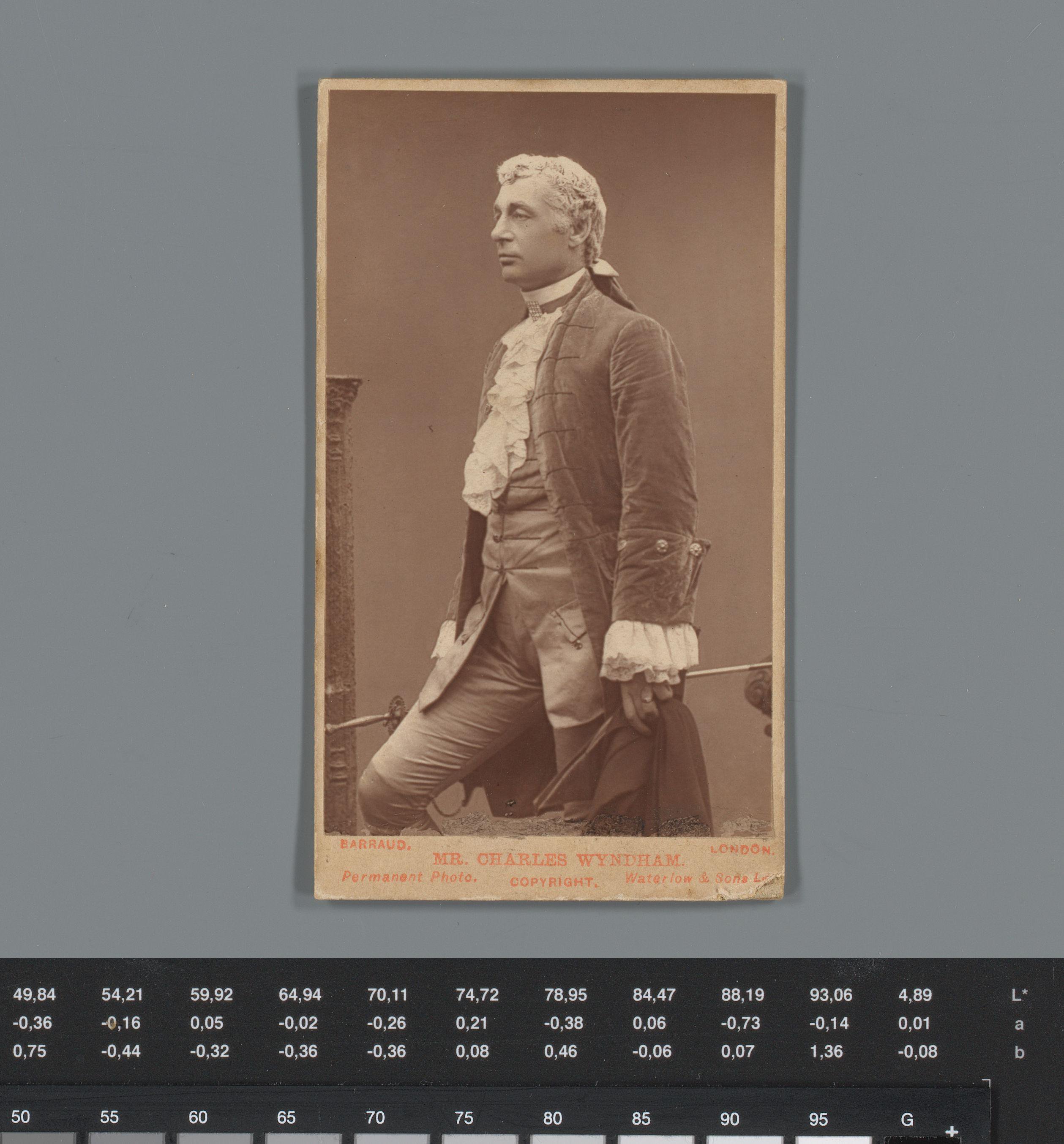 Reclame voor Taunus mineraalwater met een portret van Charles Wyndham