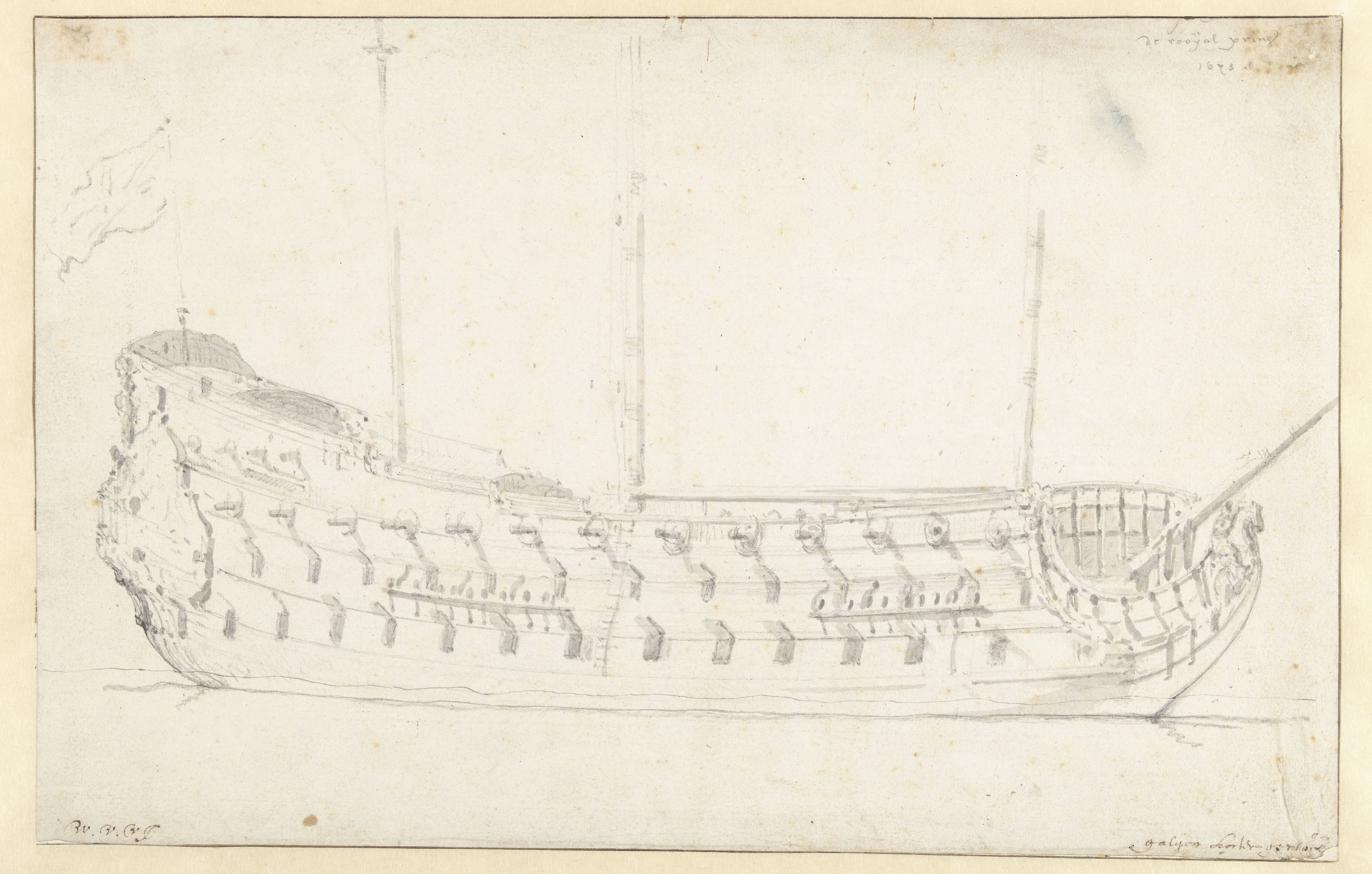 Het Engelse schip Royal Prince