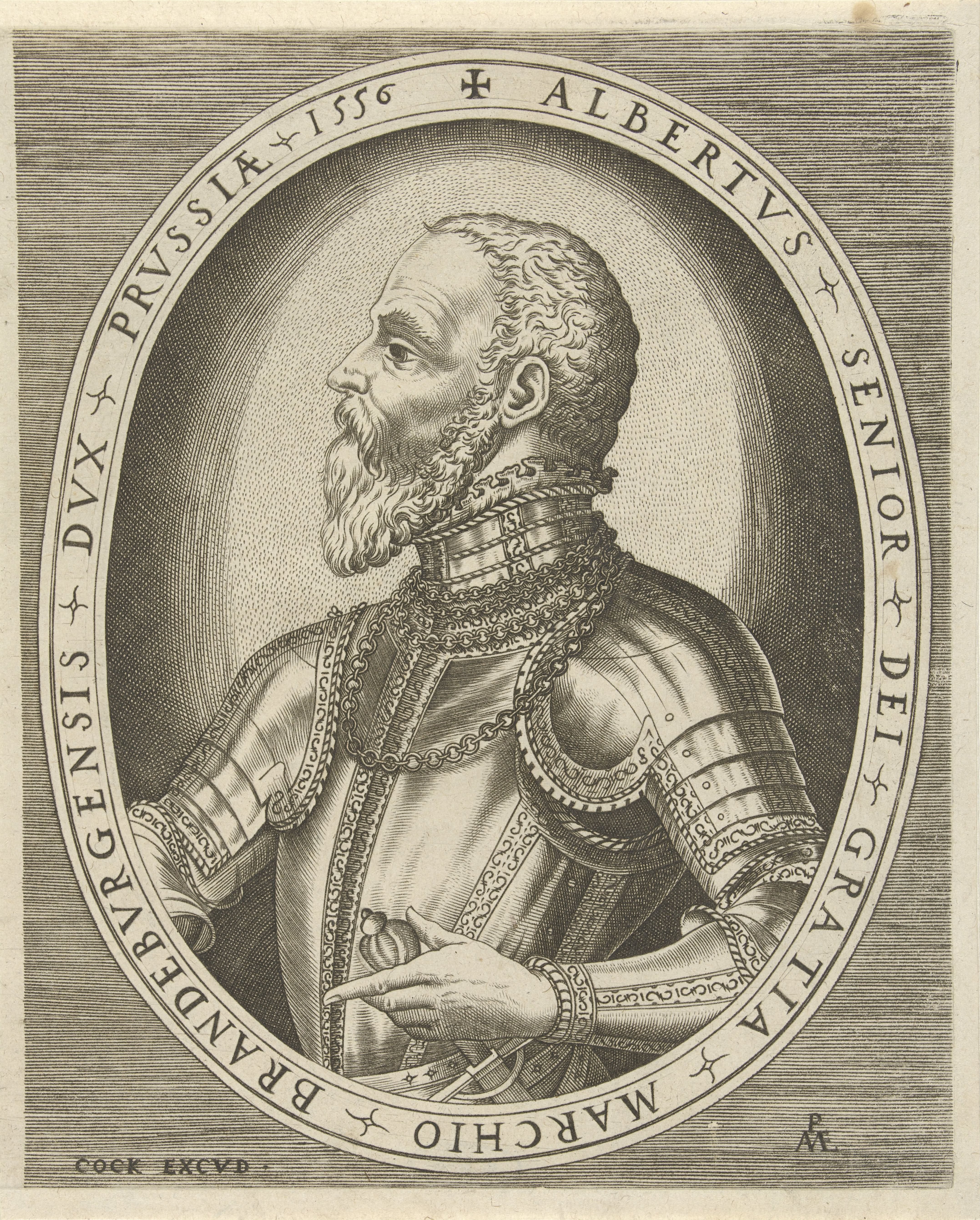Portret van Albrecht Friedrich, marktgraaf van Brandenburg