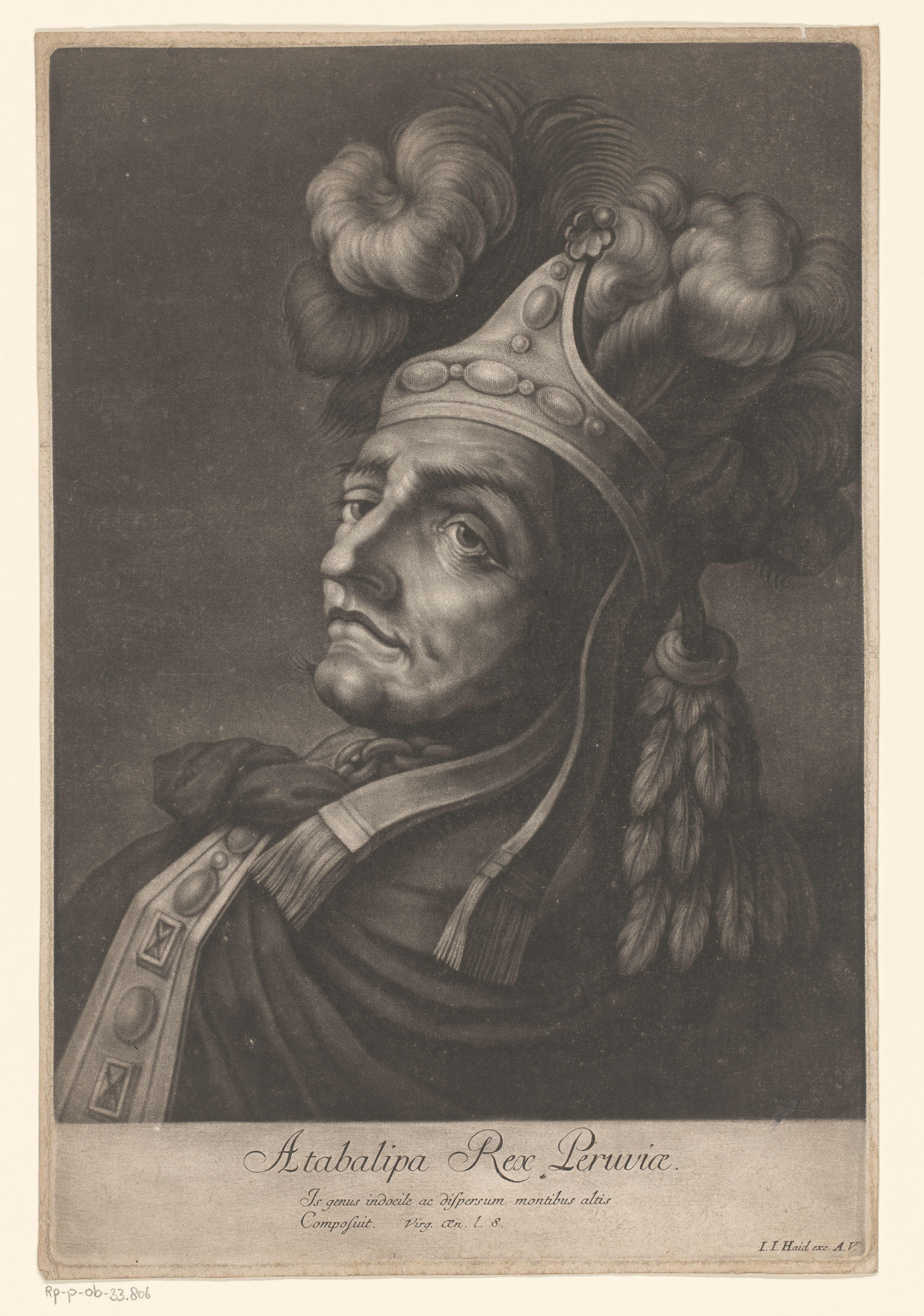 Portret van Atahualpa, koning van Peru
