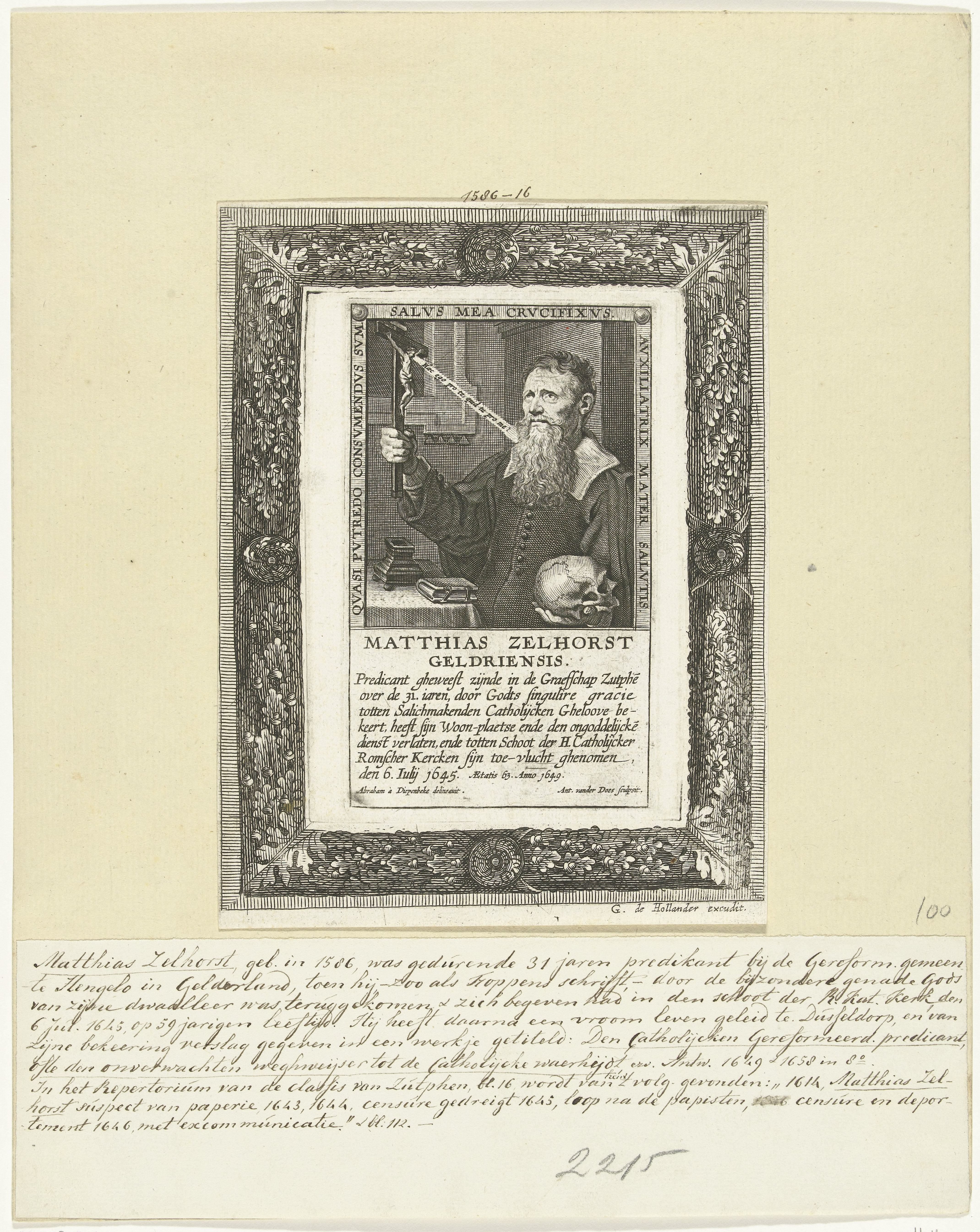Portret van Matthias Zelhorst