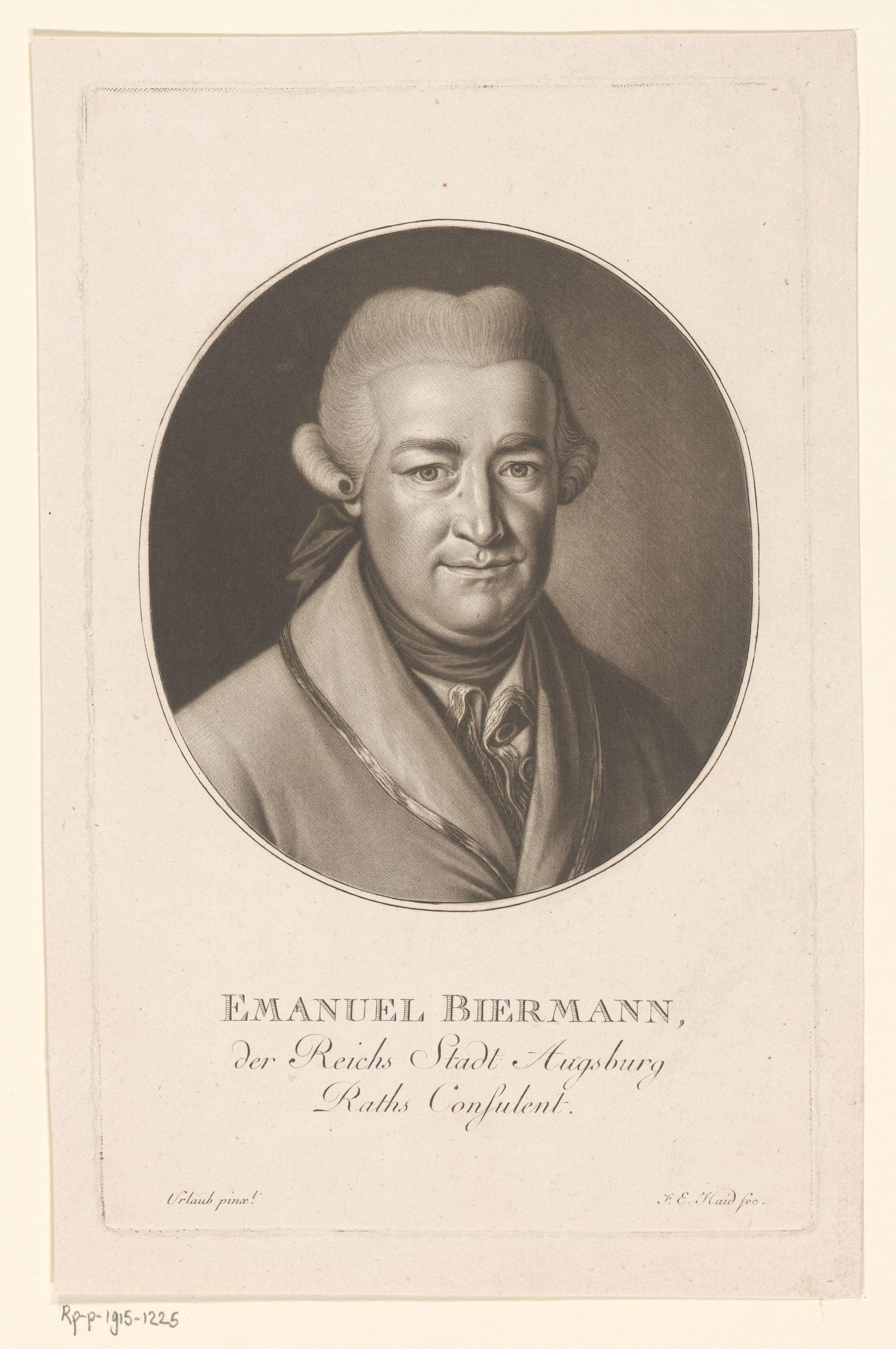 Portret van Emanuel Biermann