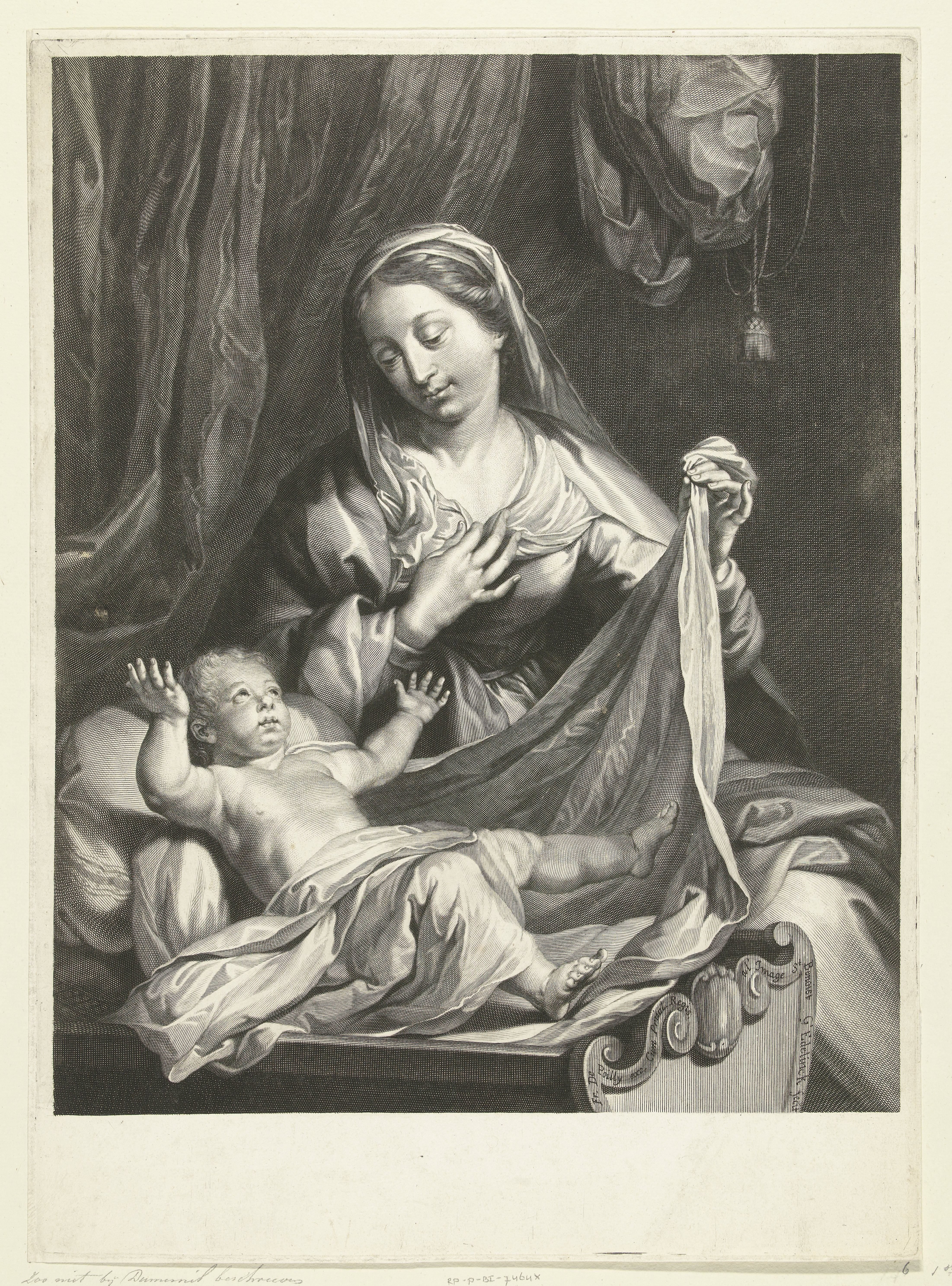 Maria met Christuskind in kribbe