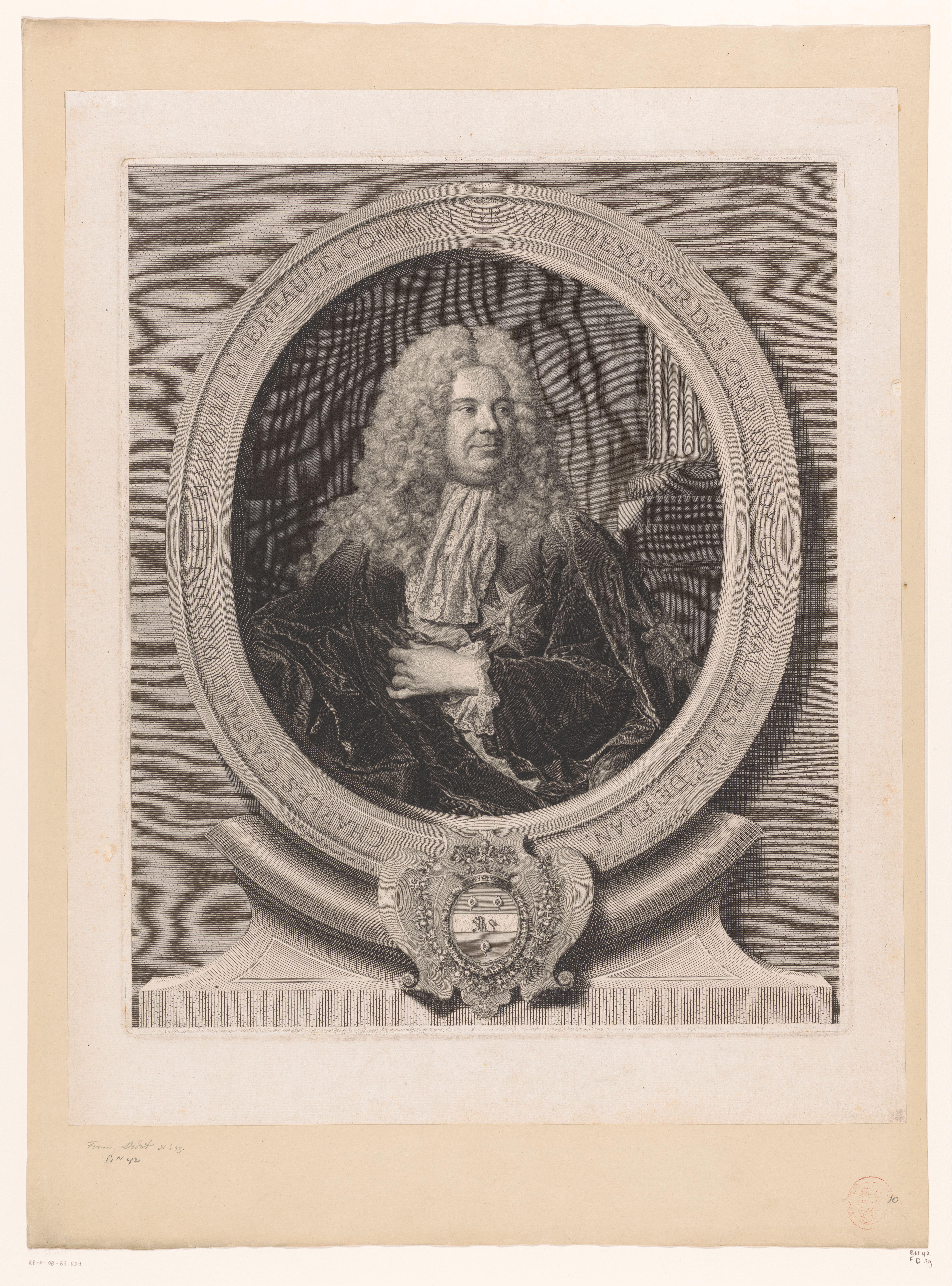 Portret van Charles Gaspard Dodun