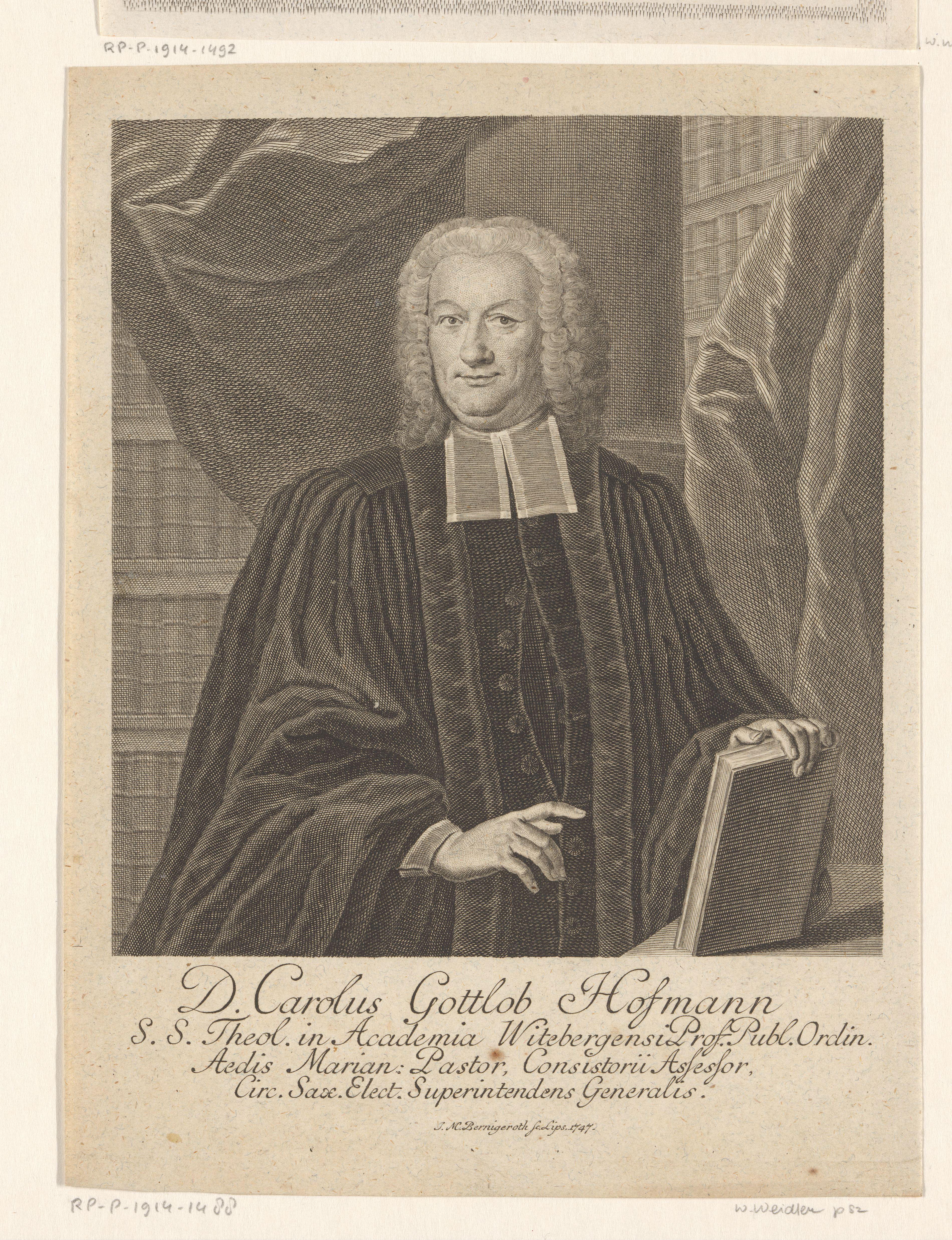 Portret van Carl Gottlob Hofmann