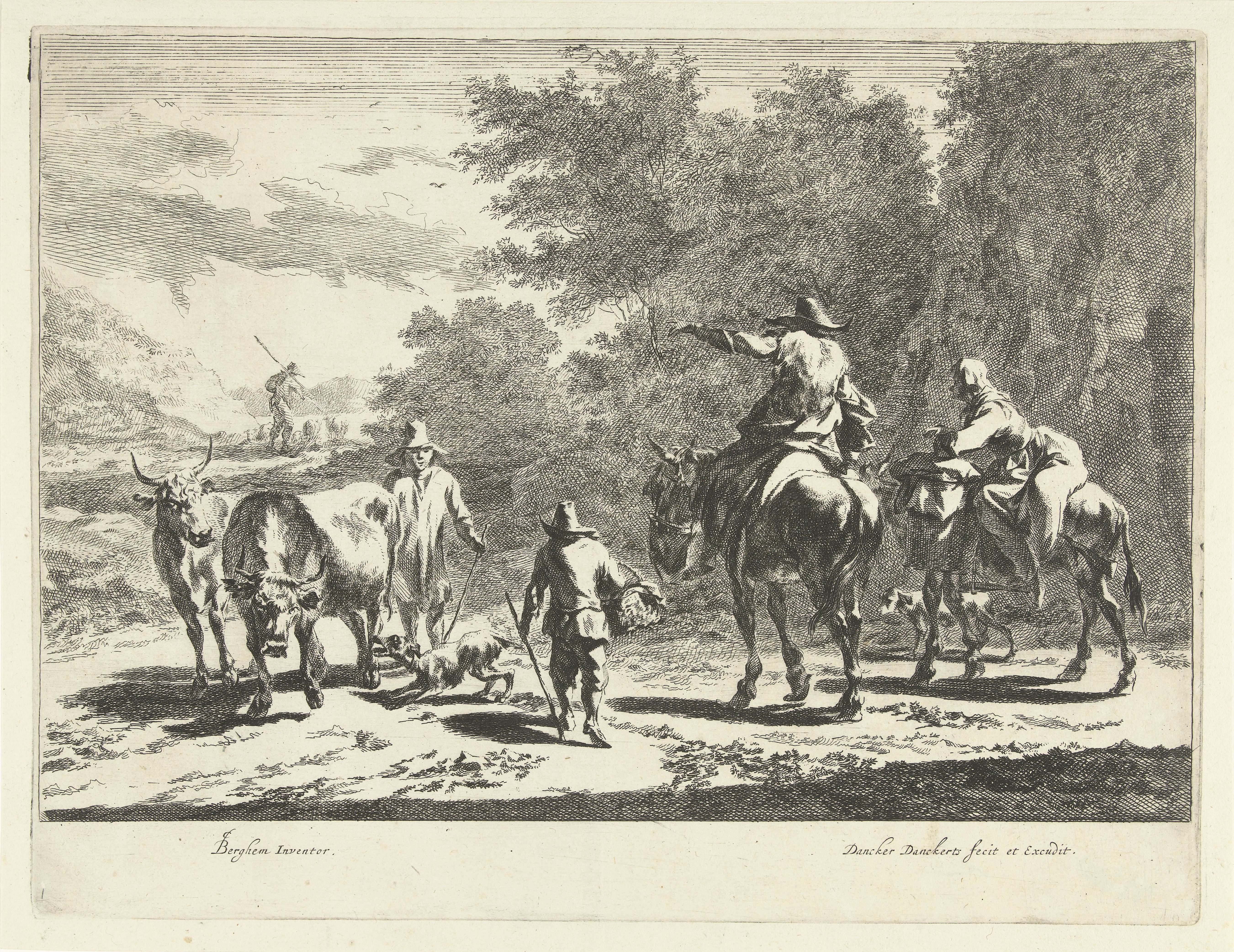 Herders en vee onderweg
