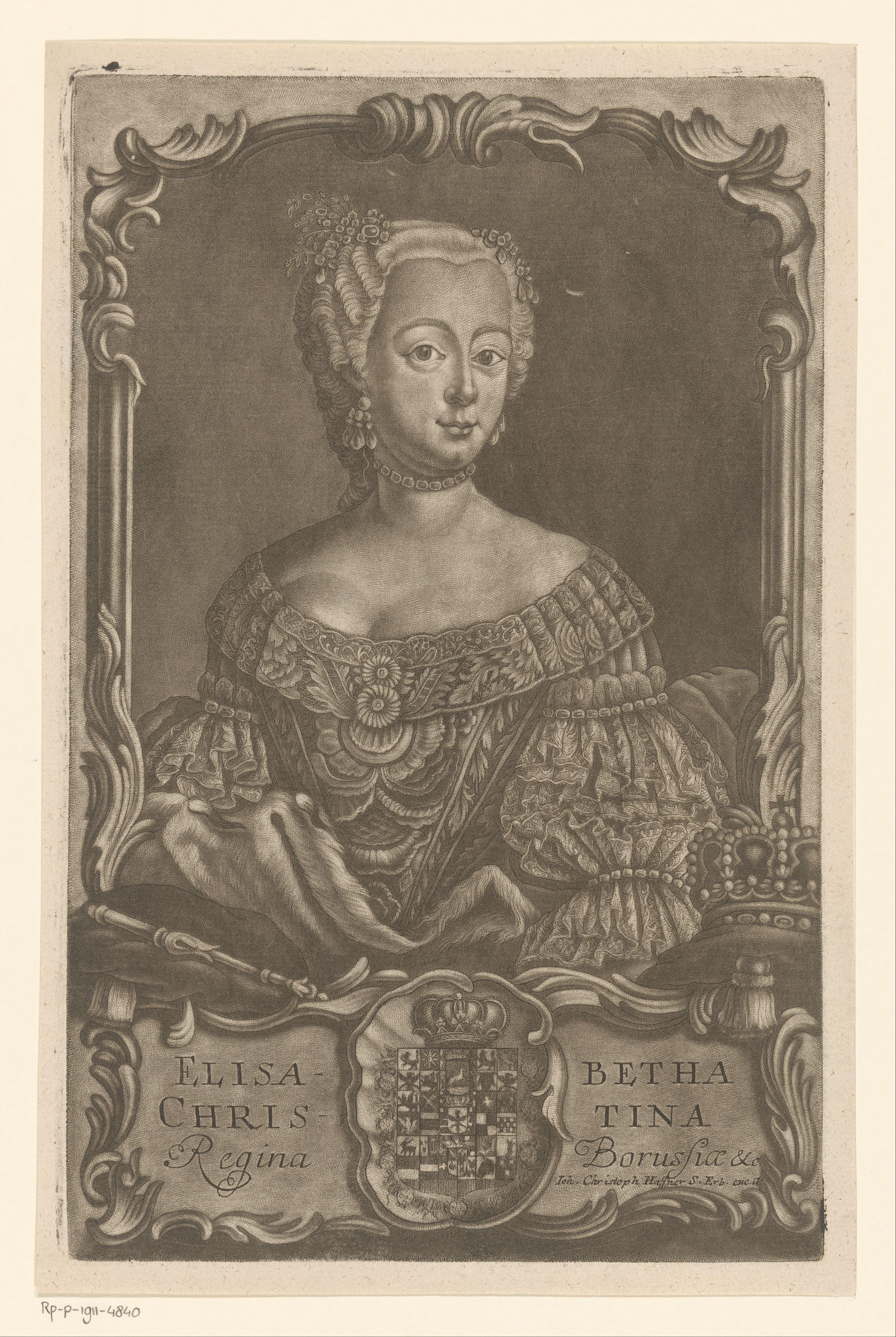 Portret van Elisabeth Christine van Brunswijk-Bevern