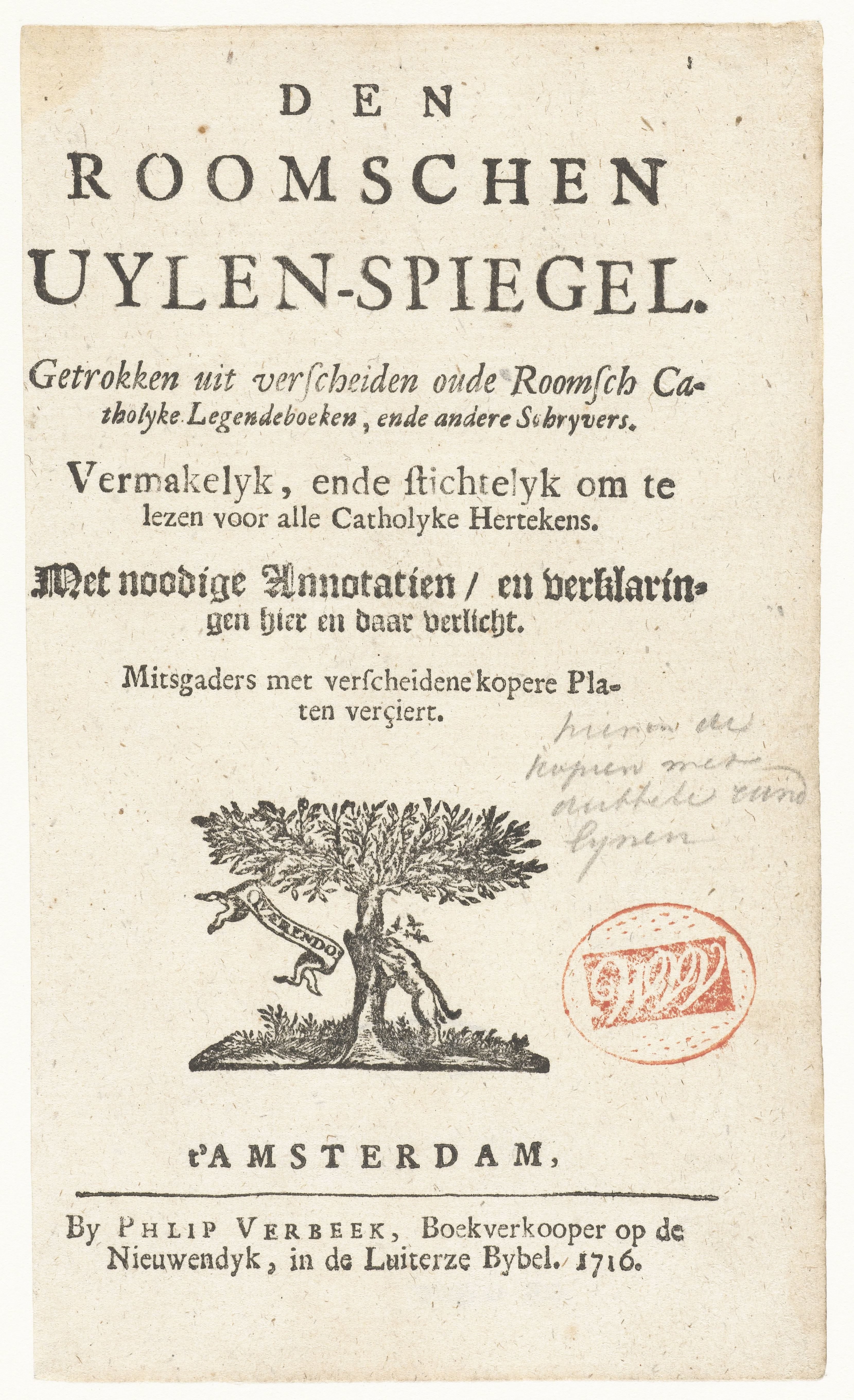 Titelblad van De Roomse Uilenspiegel