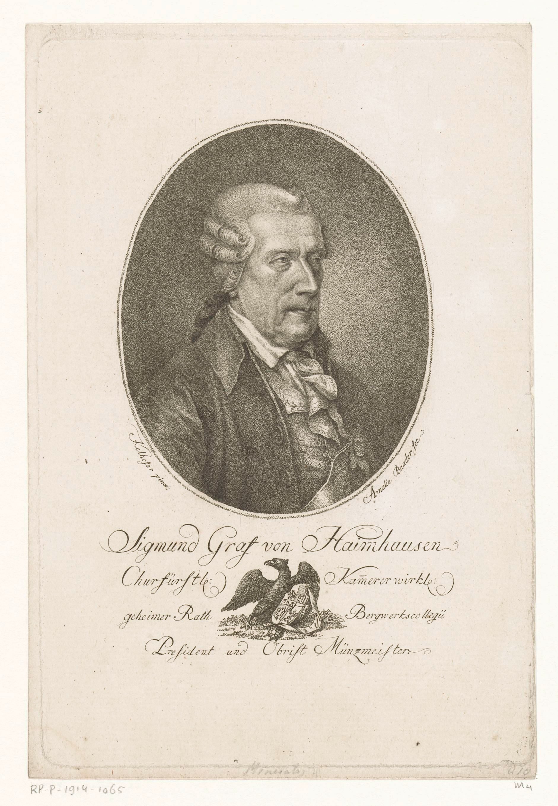 Portret van Sigmund von Haimhausen