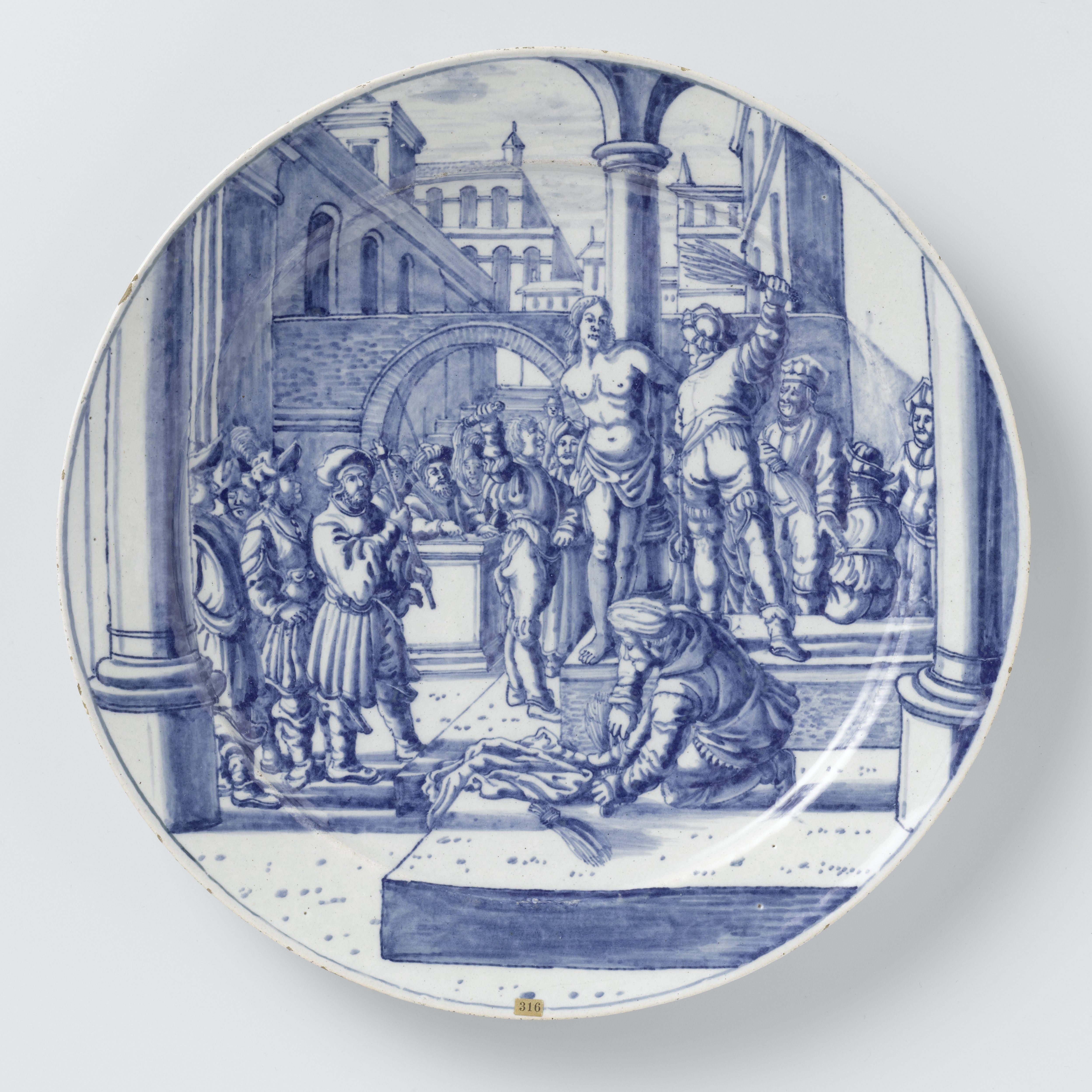 Bord met de geseling van Jezus