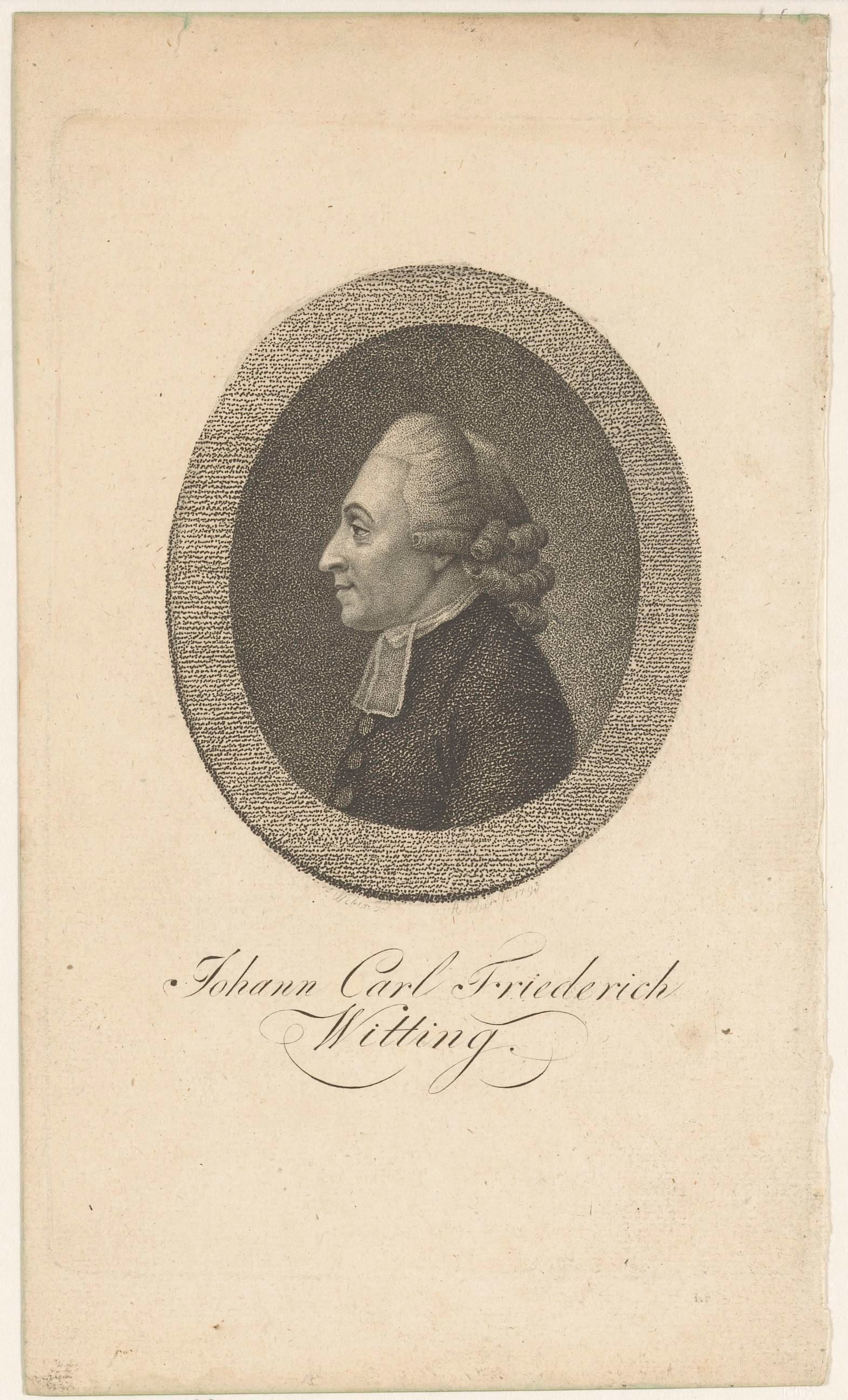 Portret van Johann Karl Friedrich Witting