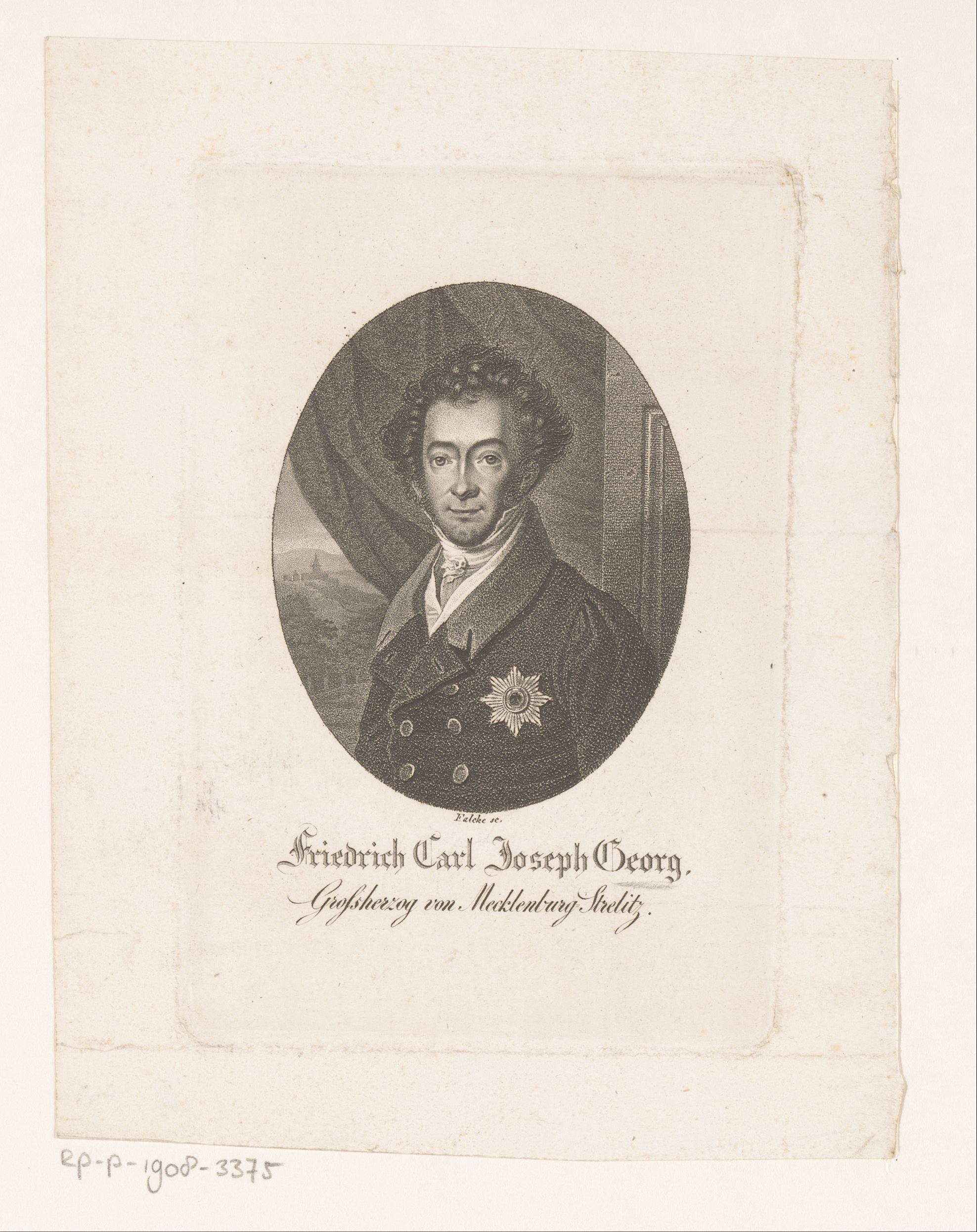 Portret van Georg von Mecklenburg-Strelitz