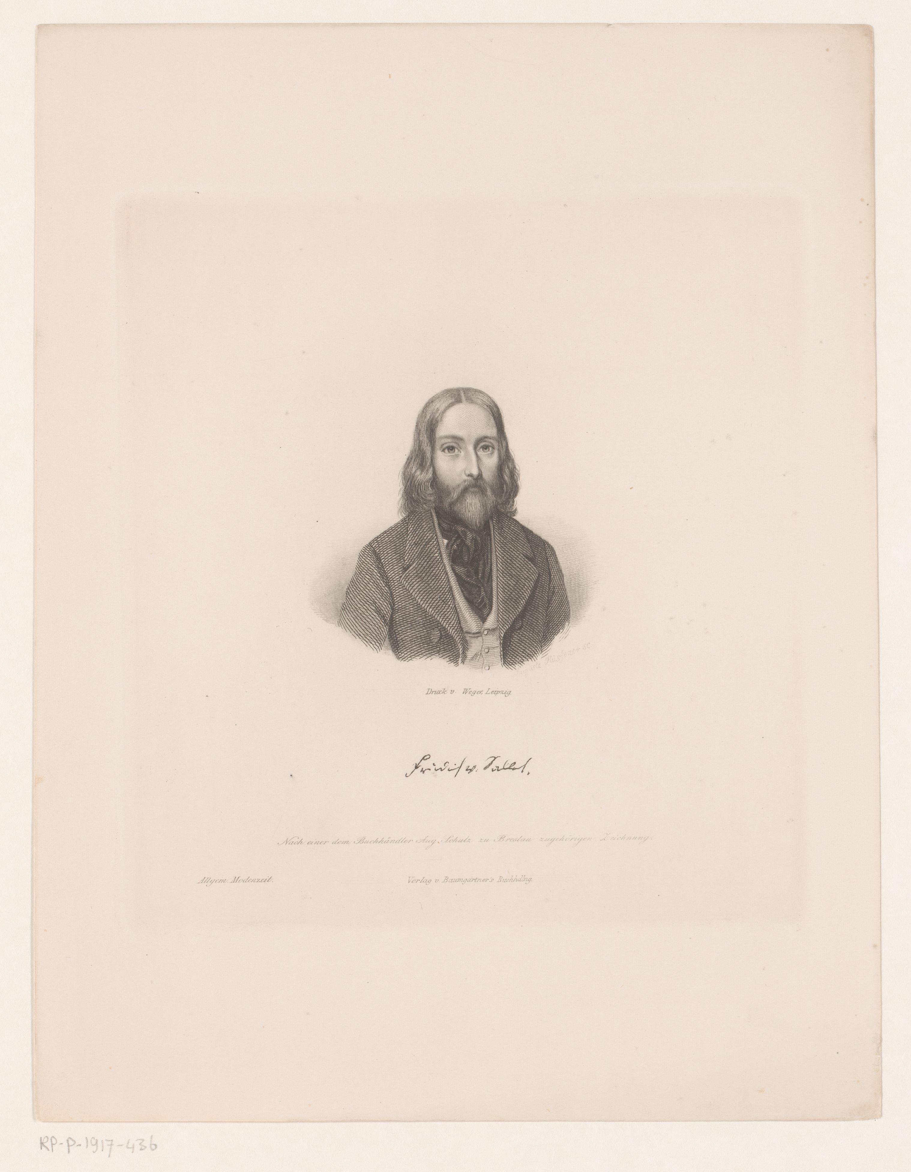 Portret van Friedrich von Sallet