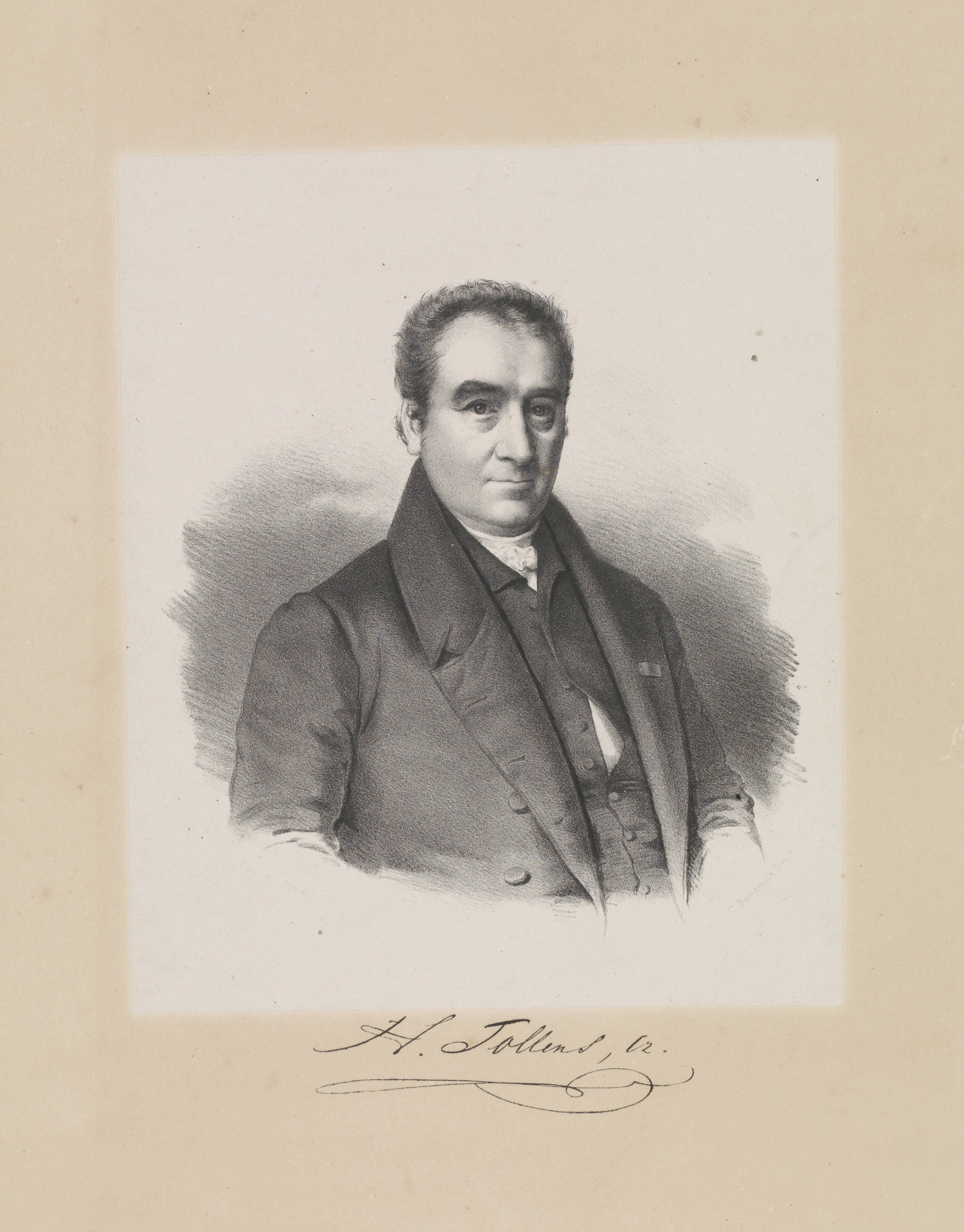 Portret van de dichter Henrik Tollens