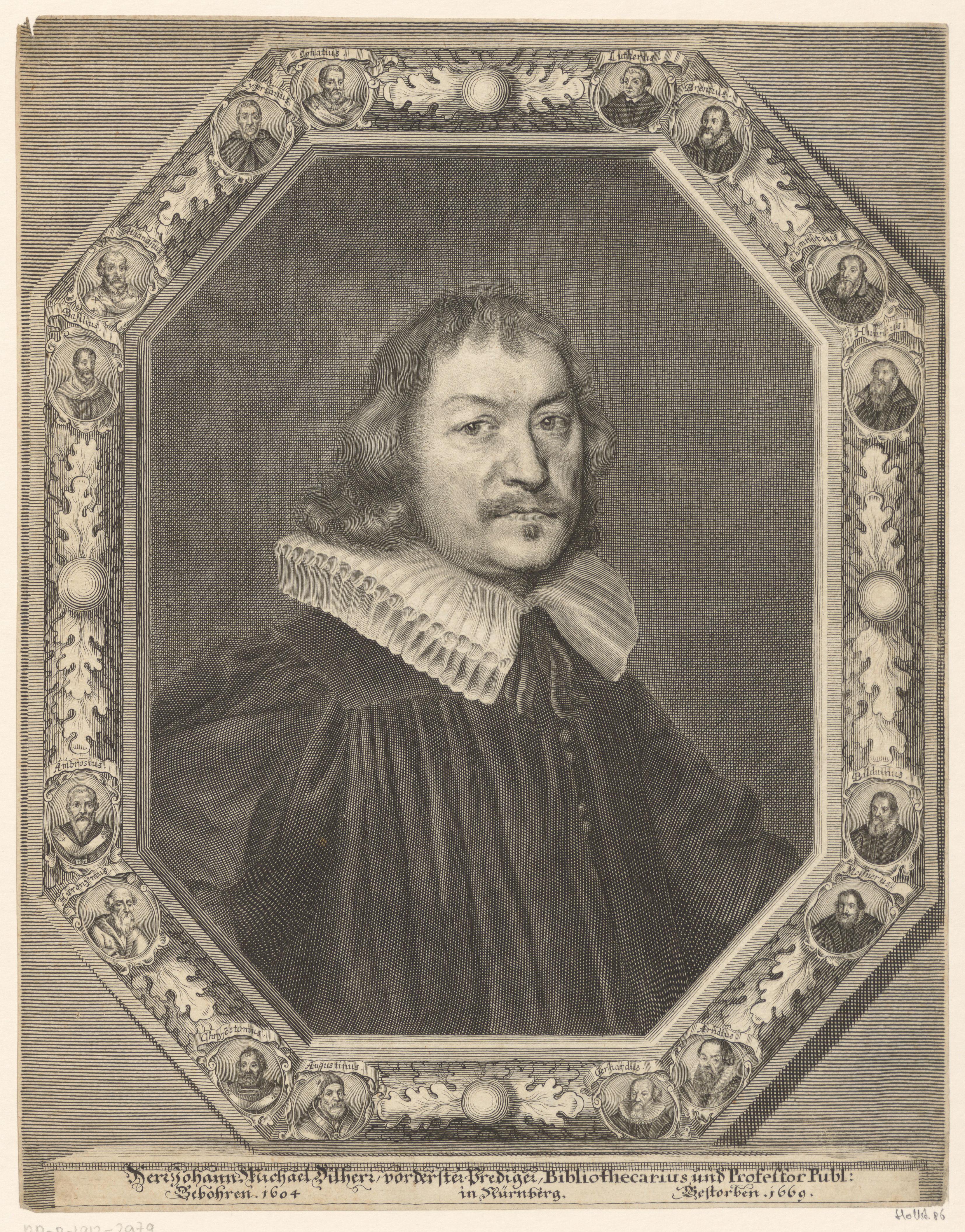Portret van Johann Michael Dilherr