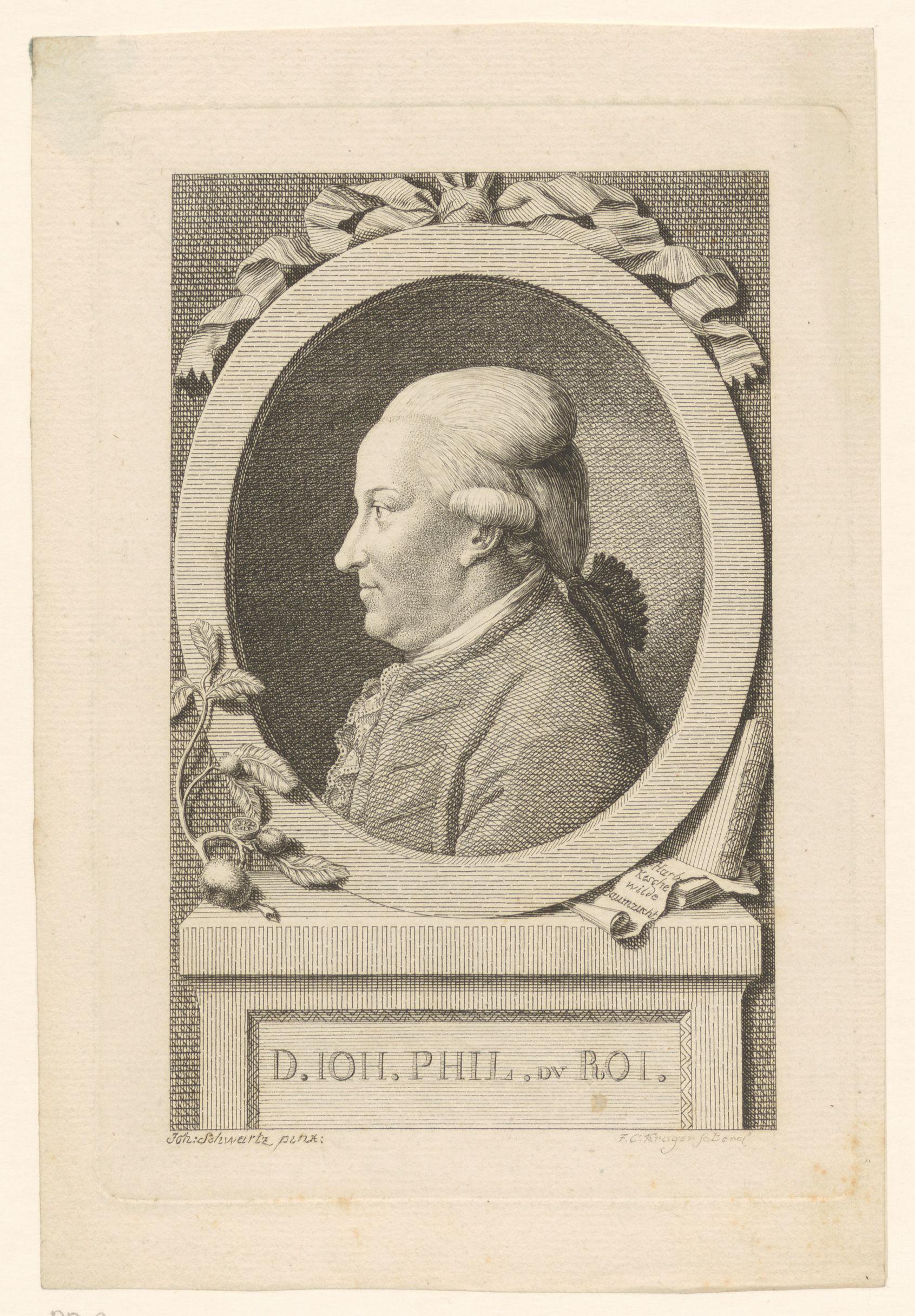 Portret van Johann Philipp Du Roi
