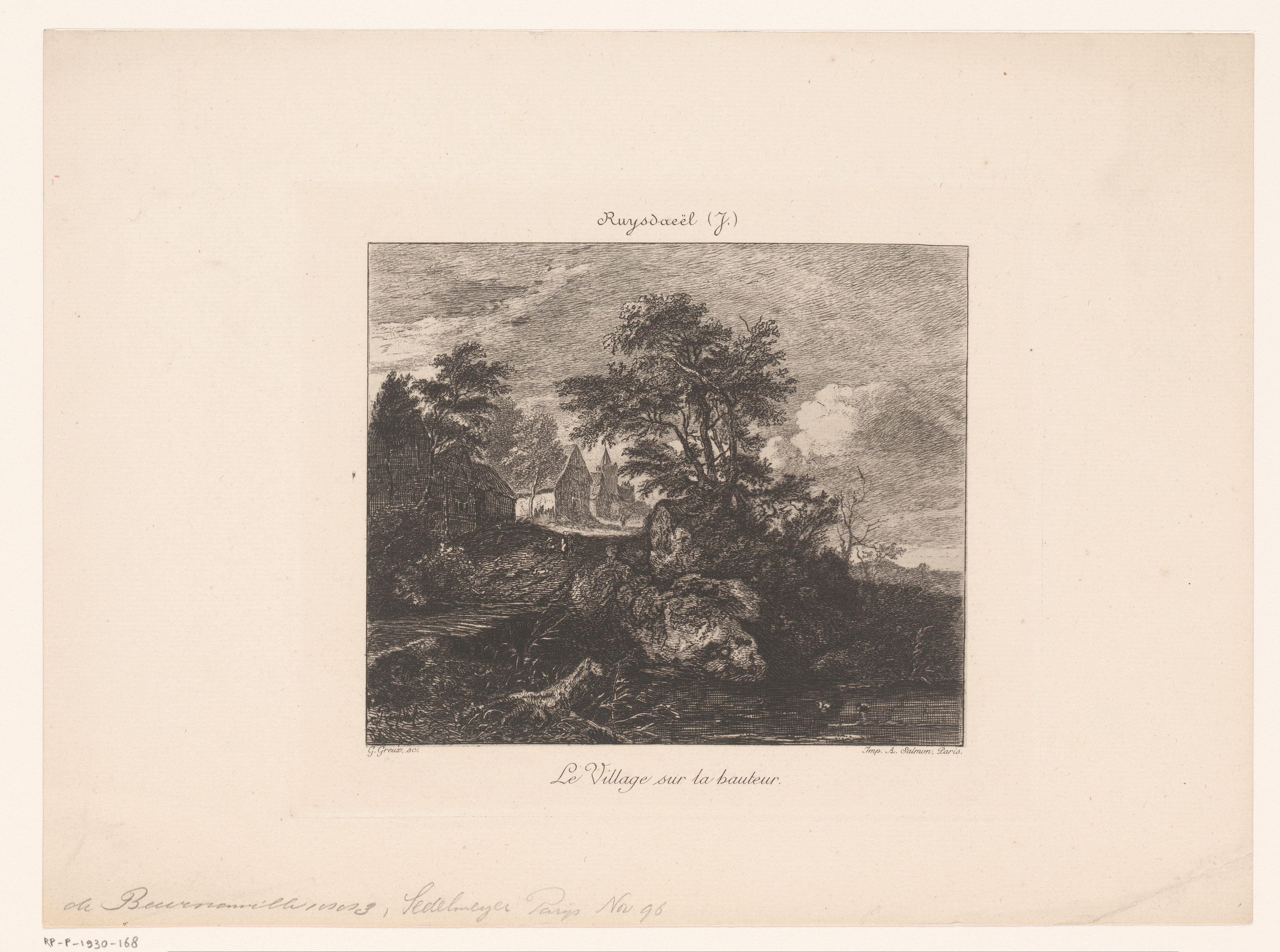 Dorp op een hooggelegen heuvel
