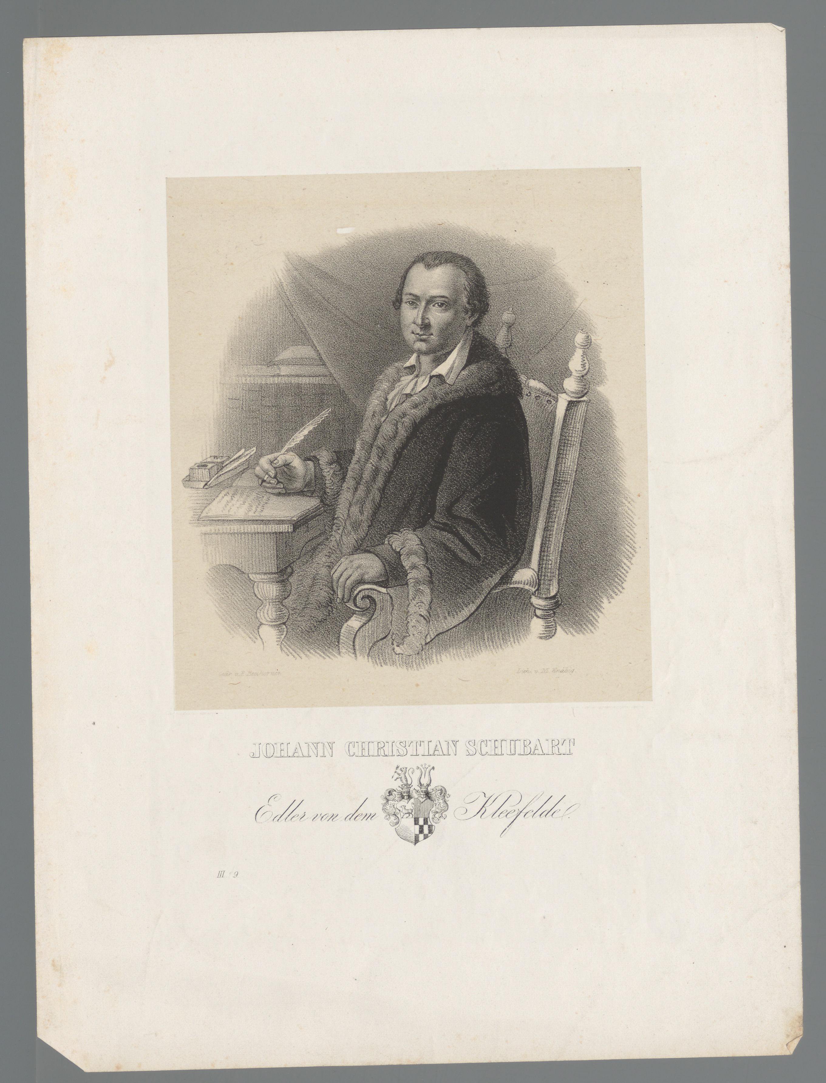 Portret van Johann Christian Schubart
