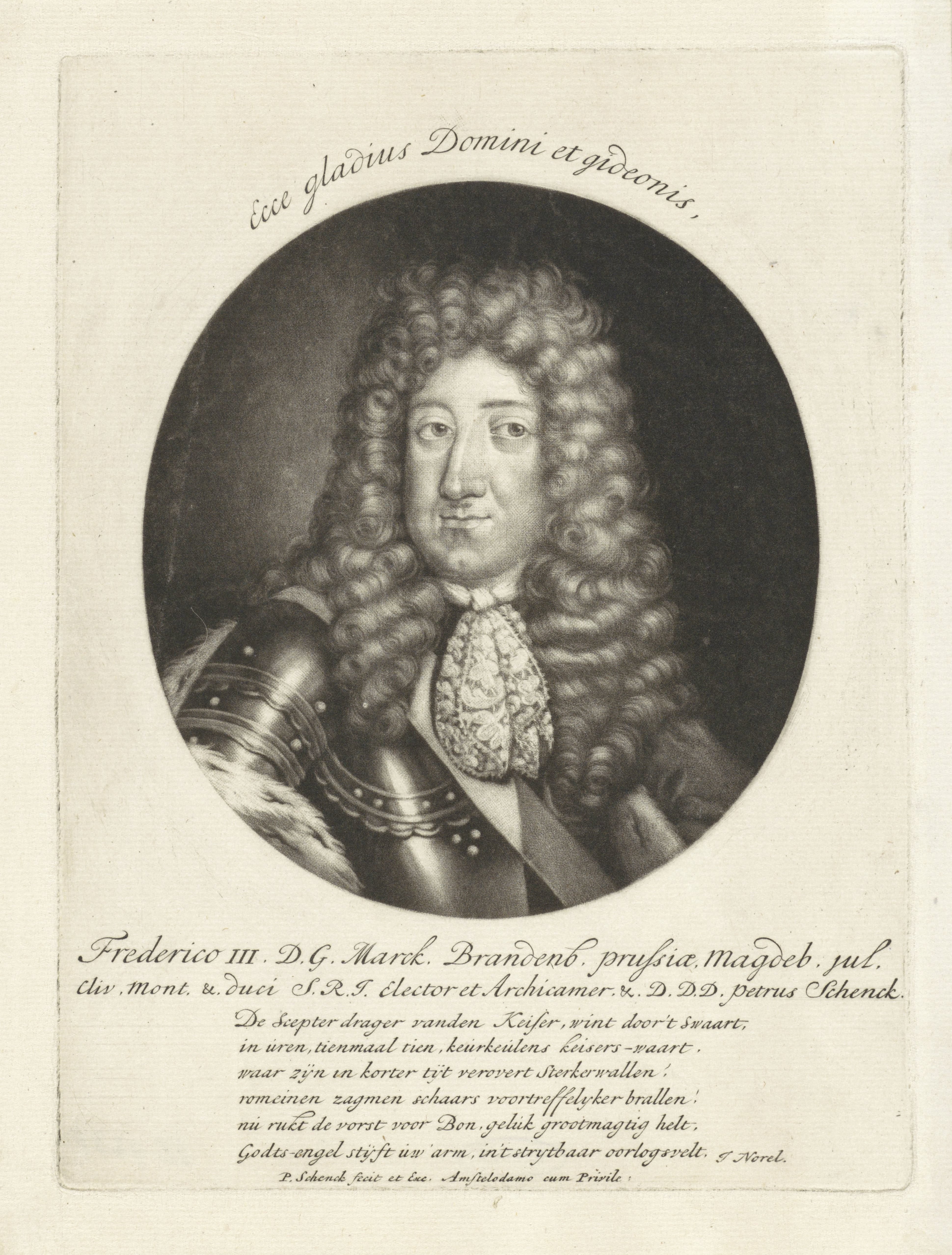 Portret van Frederik I, koning van Pruisen