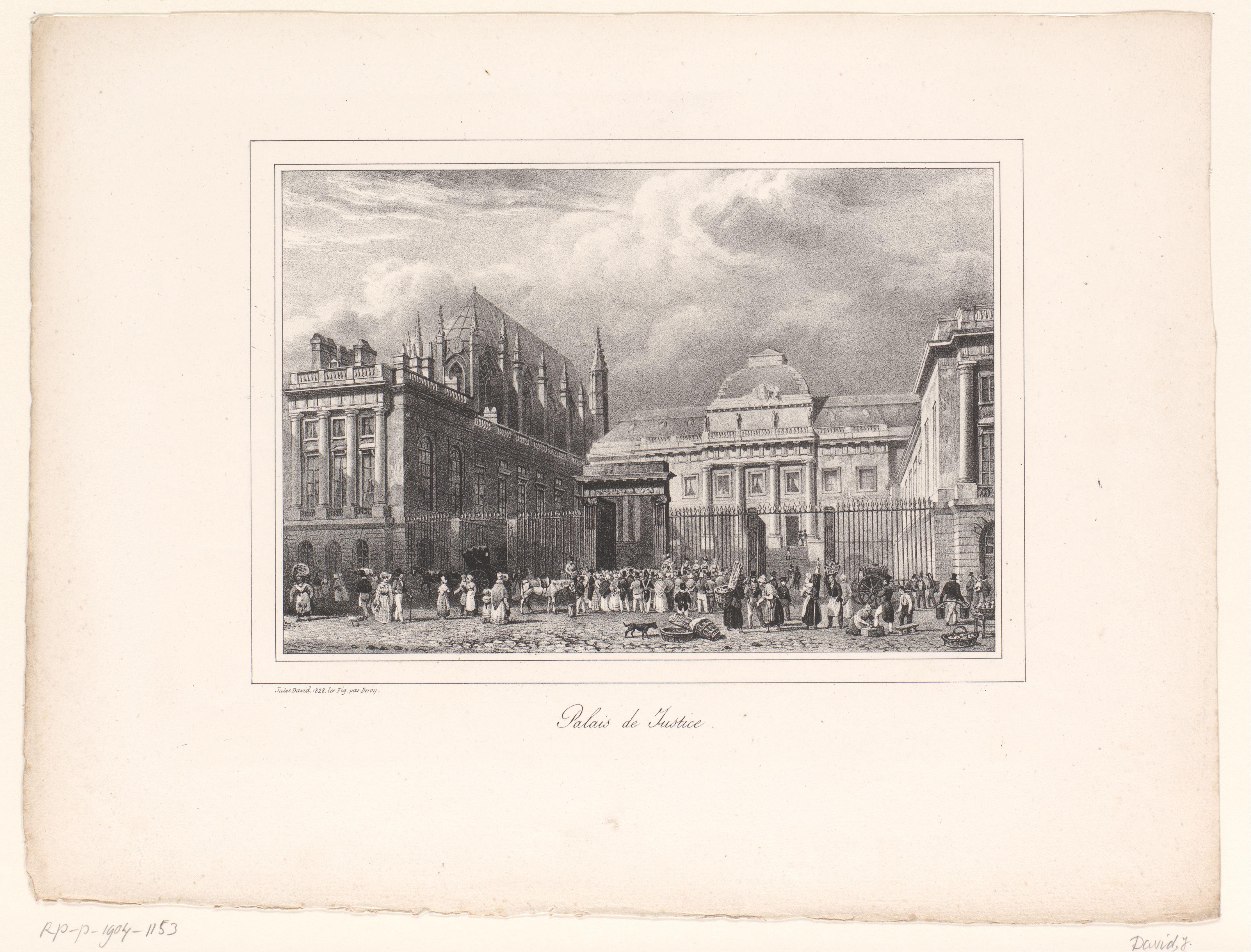 Zicht op het Paleis van Justitie in Parijs
