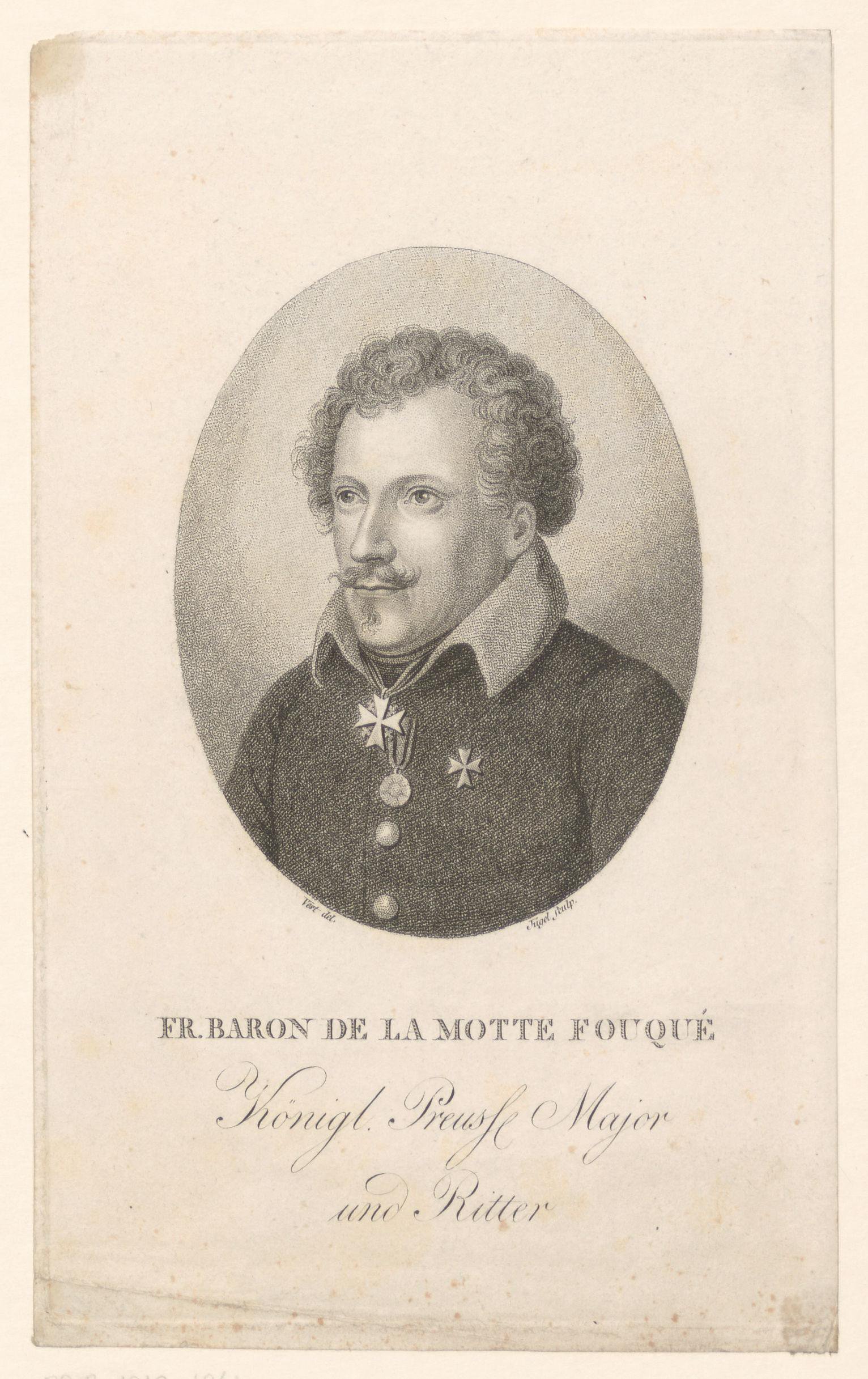 Portret van Friedrich de la Motte Fouqué