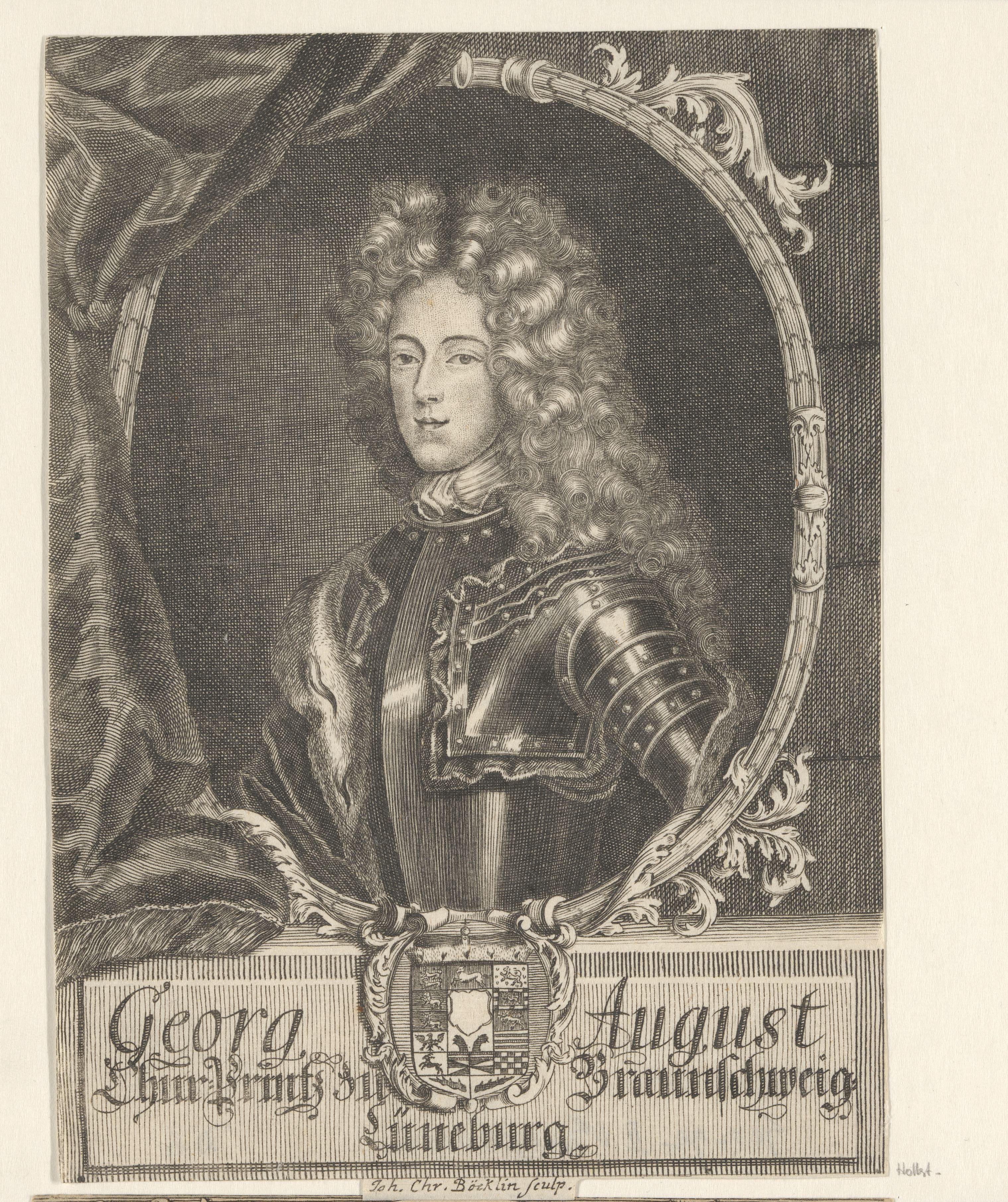 Portret van George II Augustus als prins van Braunschweig-Lüneburg