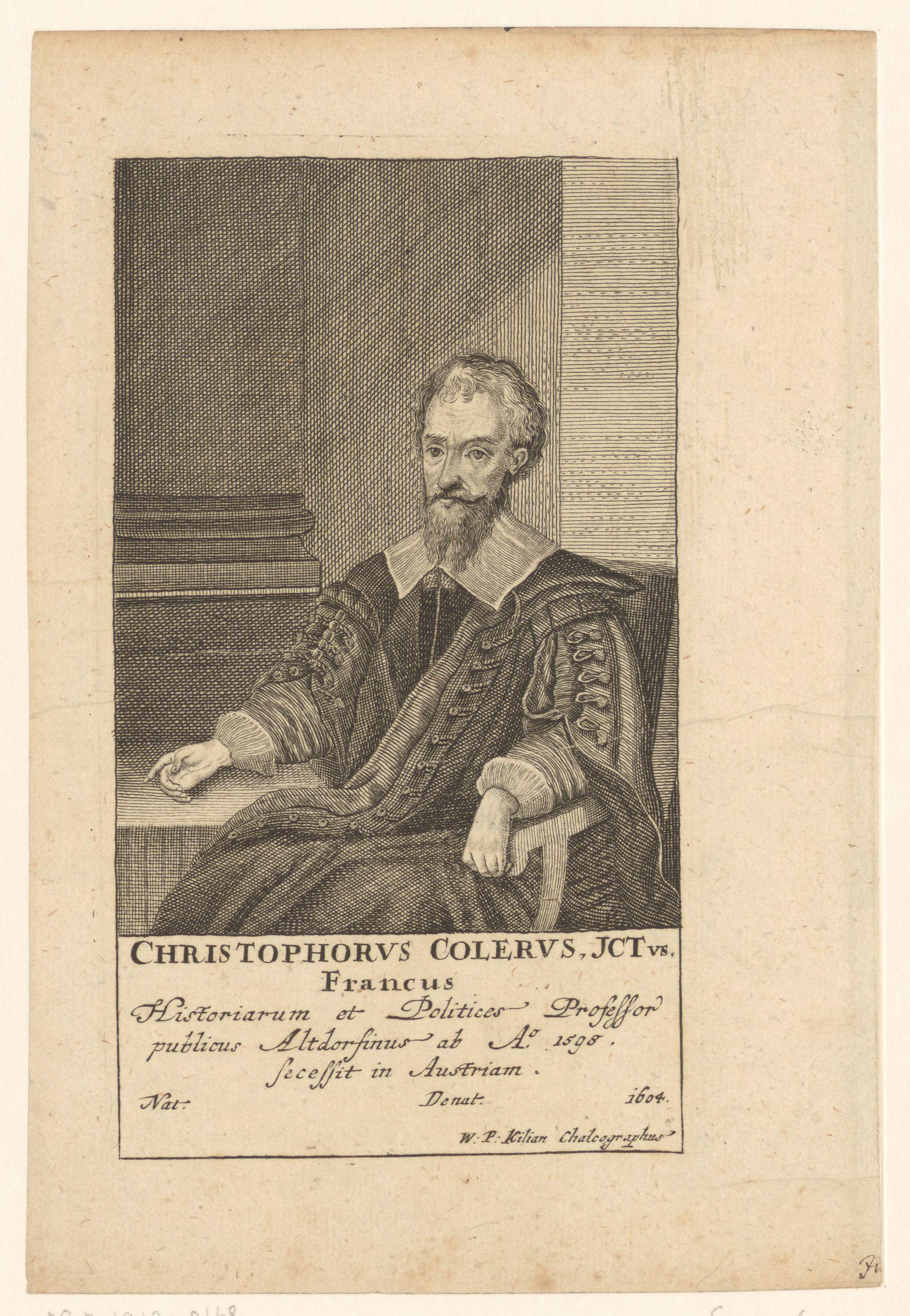 Portret van Christoph Coler