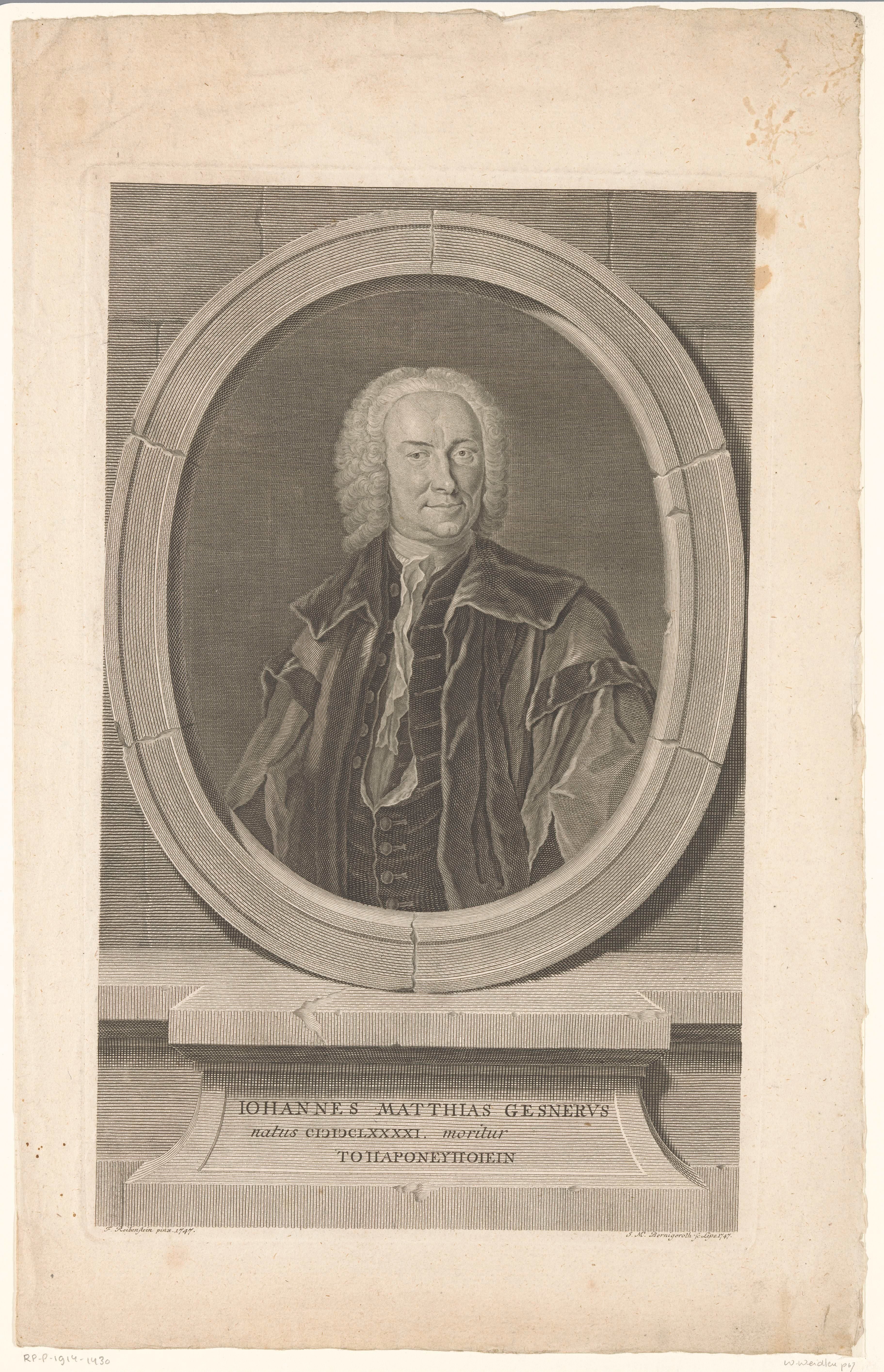Portret van Johann Matthias Gesner